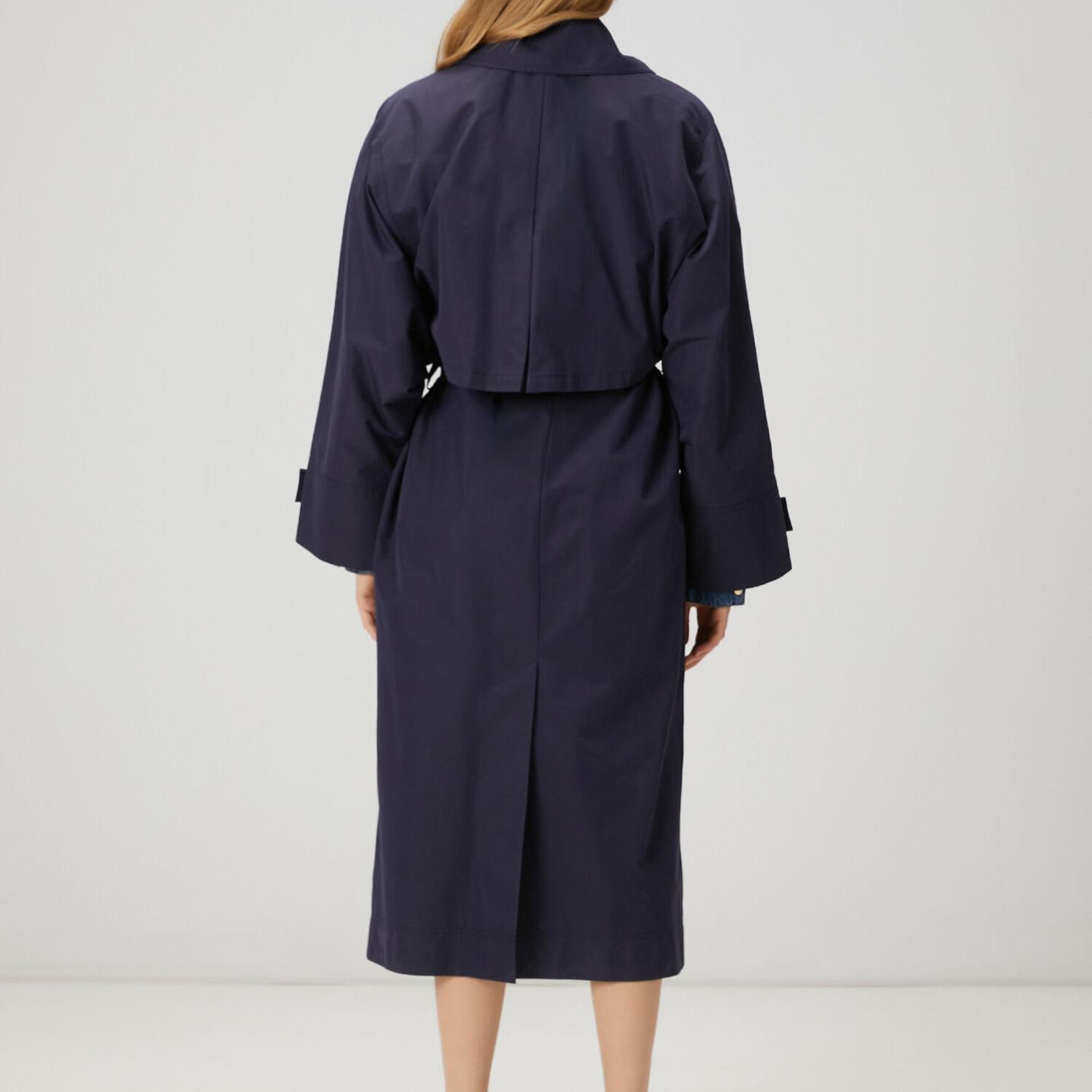 Beymen Club Kadın Papertouch Oversize Lacivert Pardösü