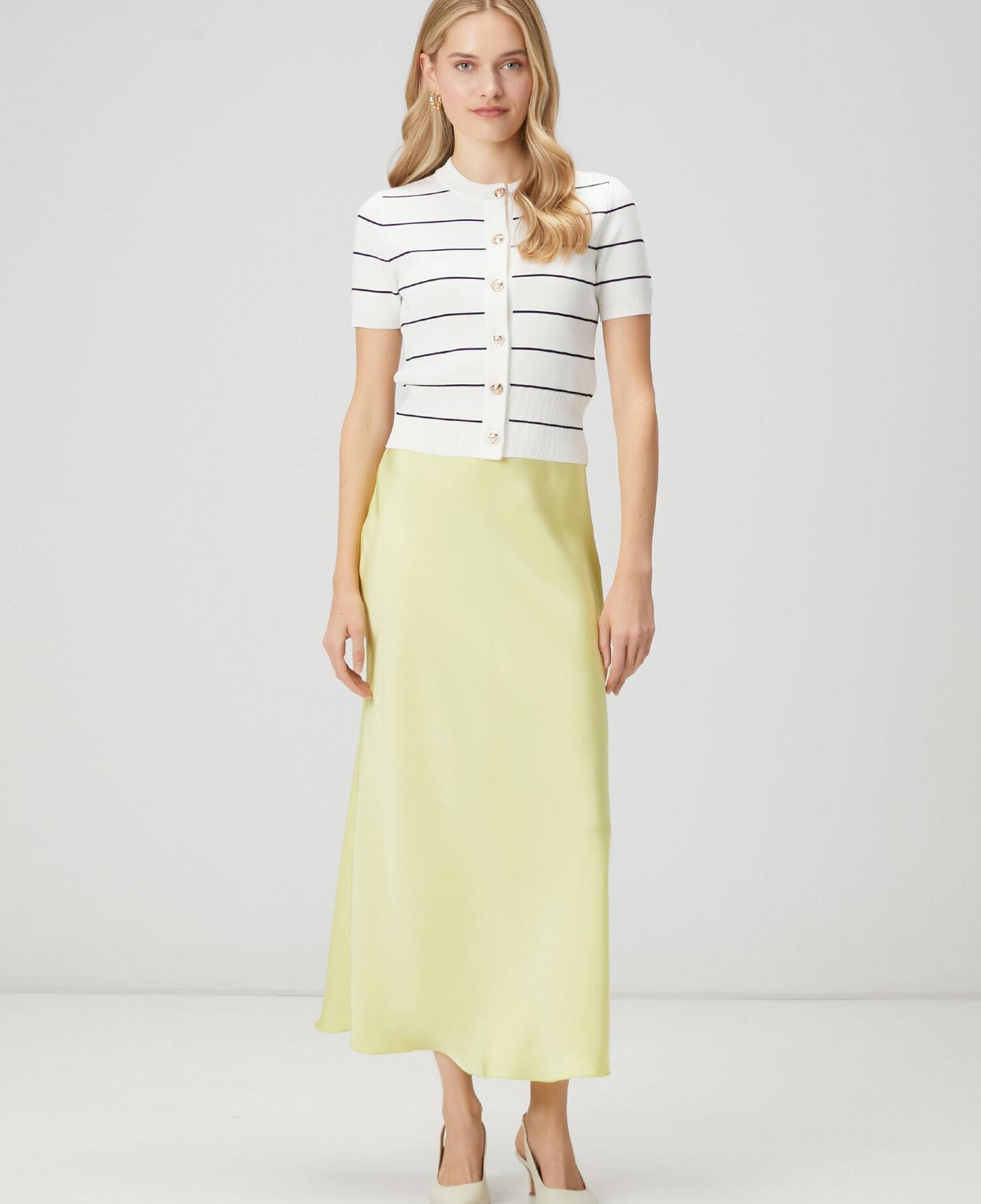 Beymen Club Kadın Kırık Beyaz Lacivert Çizgili Hırka