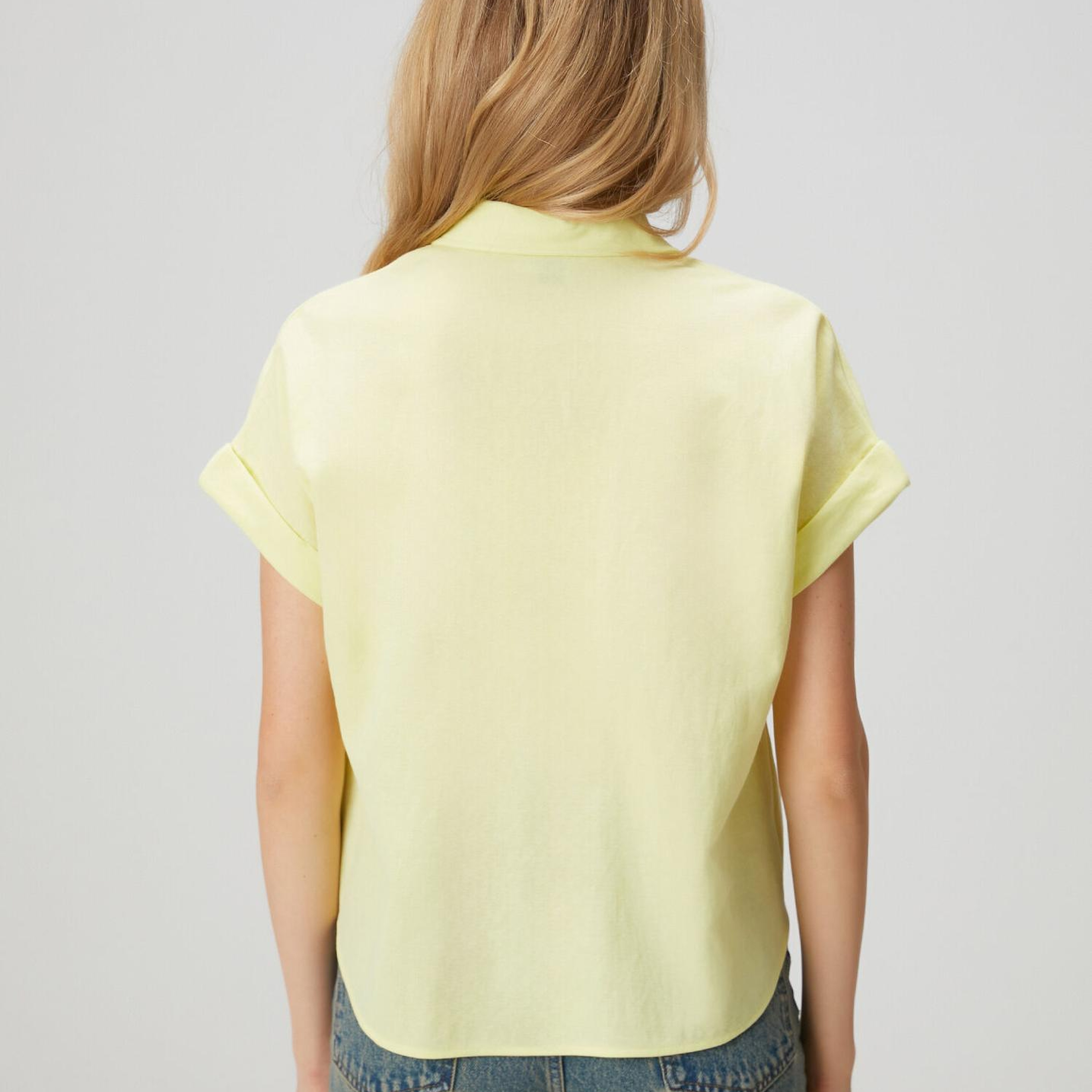 Beymen Club Kadın Açık Sarı Kısa Kol Pike Gömlek