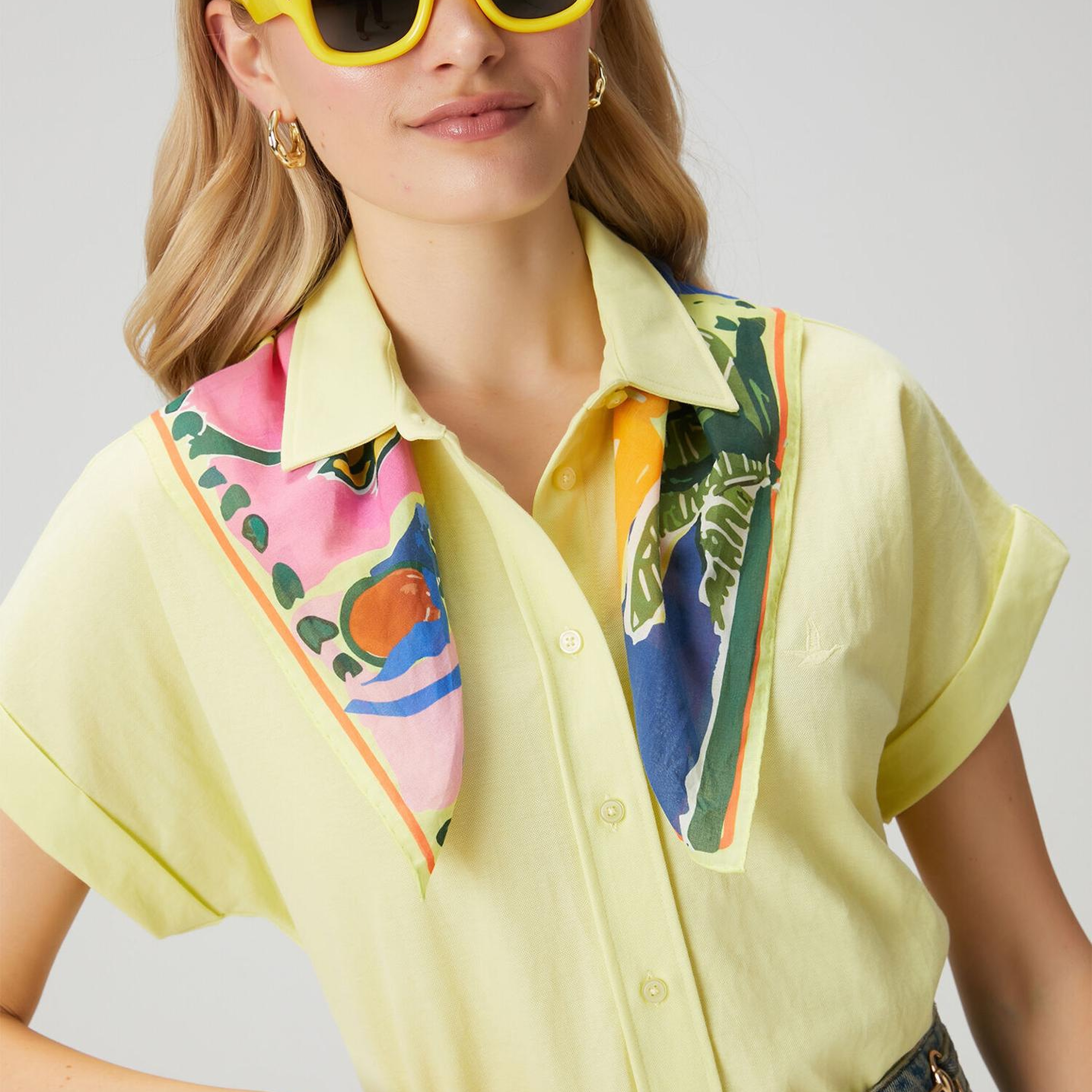 Beymen Club Kadın Açık Sarı Kısa Kol Pike Gömlek