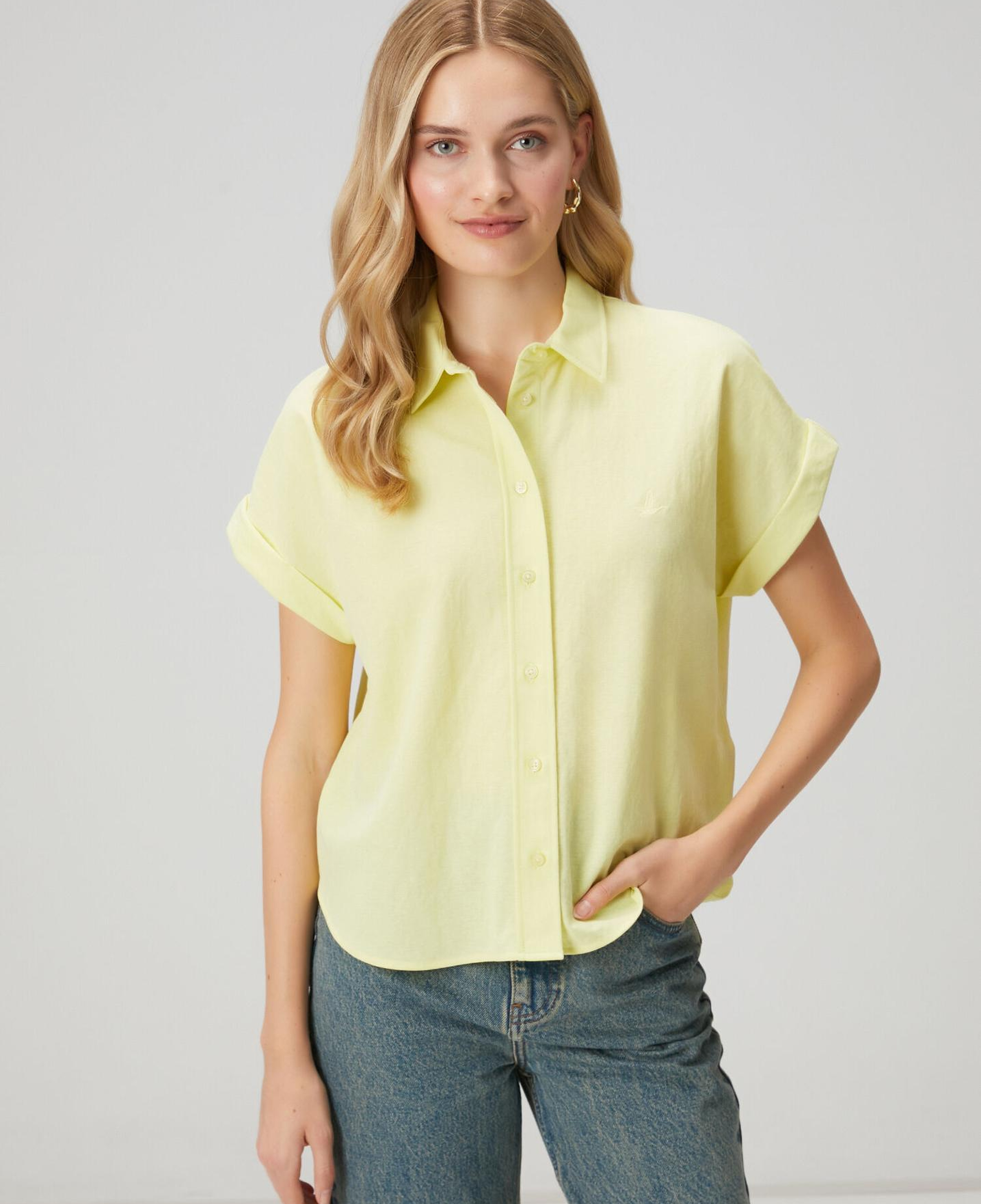 Beymen Club Kadın Açık Sarı Kısa Kol Pike Gömlek