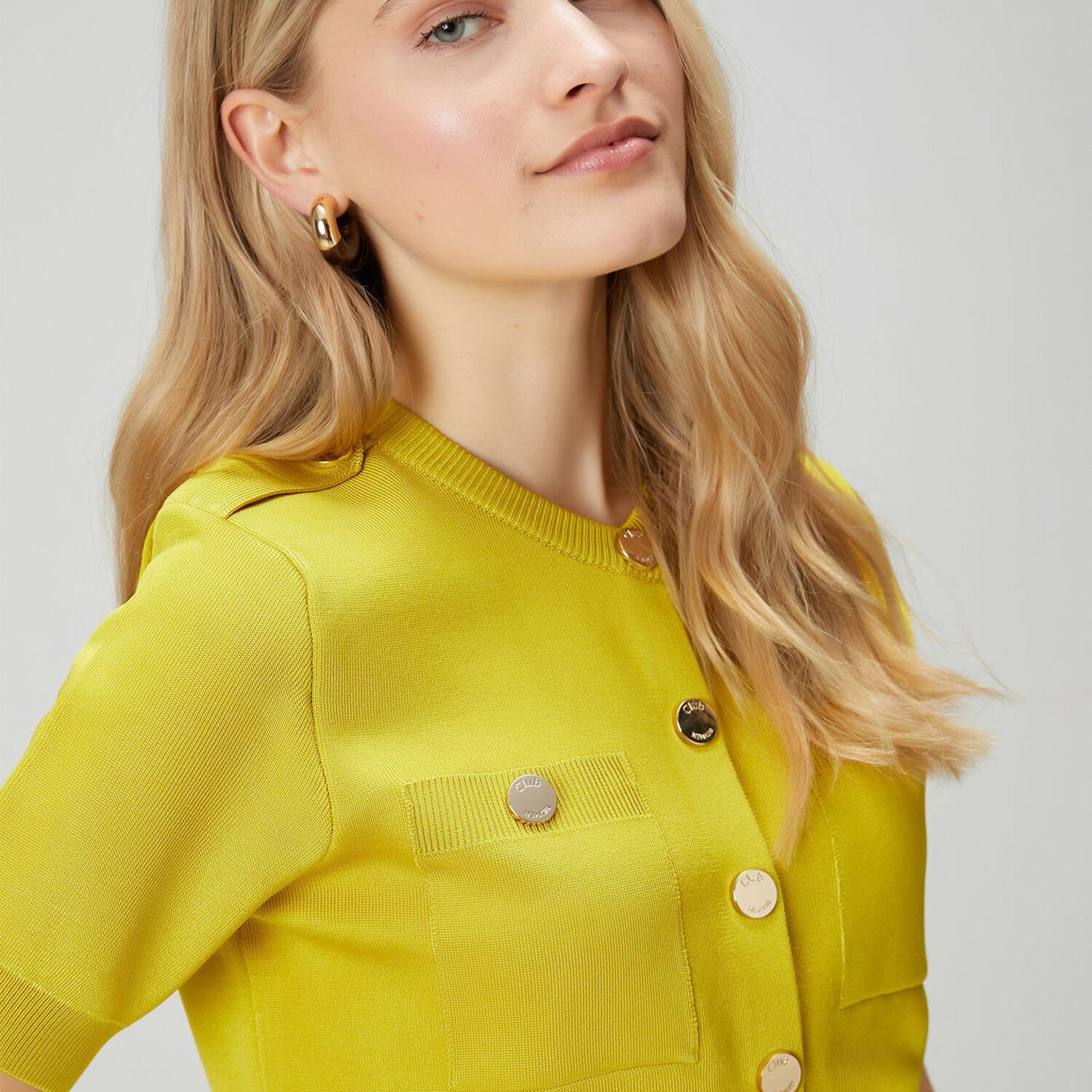 Beymen Club Kadın Neon Sarı Kutu Formlu Triko Ceket