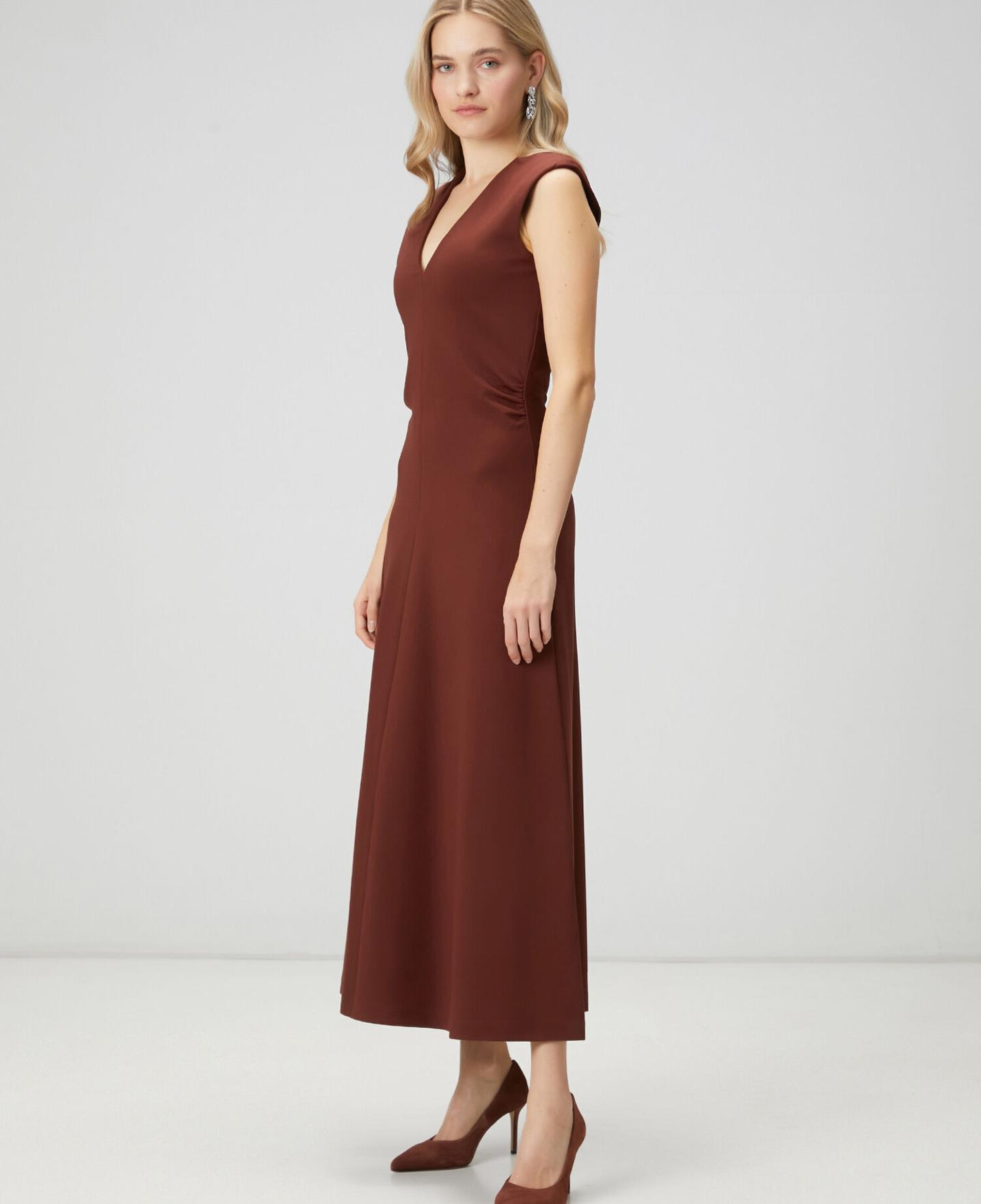 Beymen Club Kadın Kiremit Drapeli Uzun Elbise