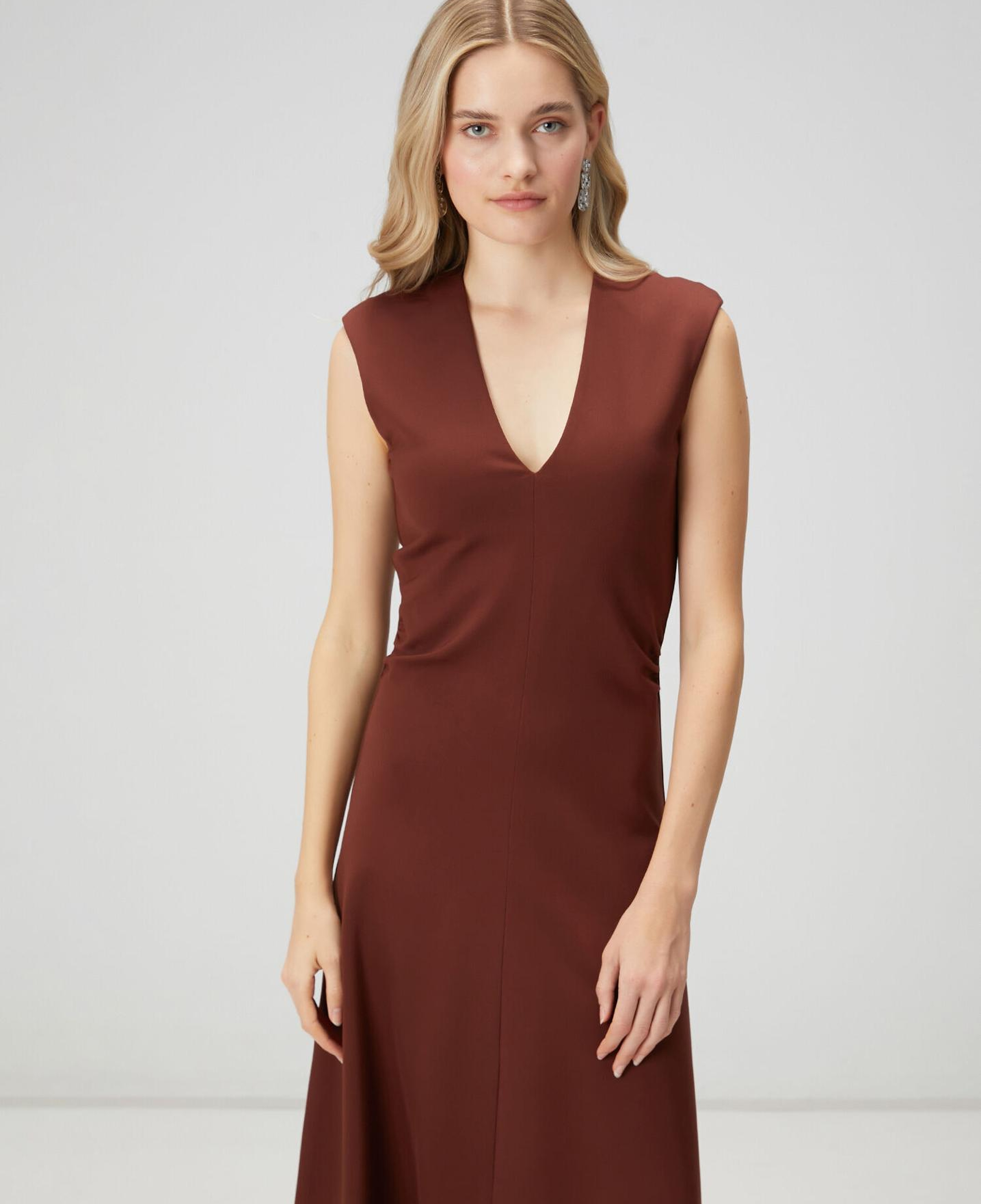 Beymen Club Kadın Kiremit Drapeli Uzun Elbise