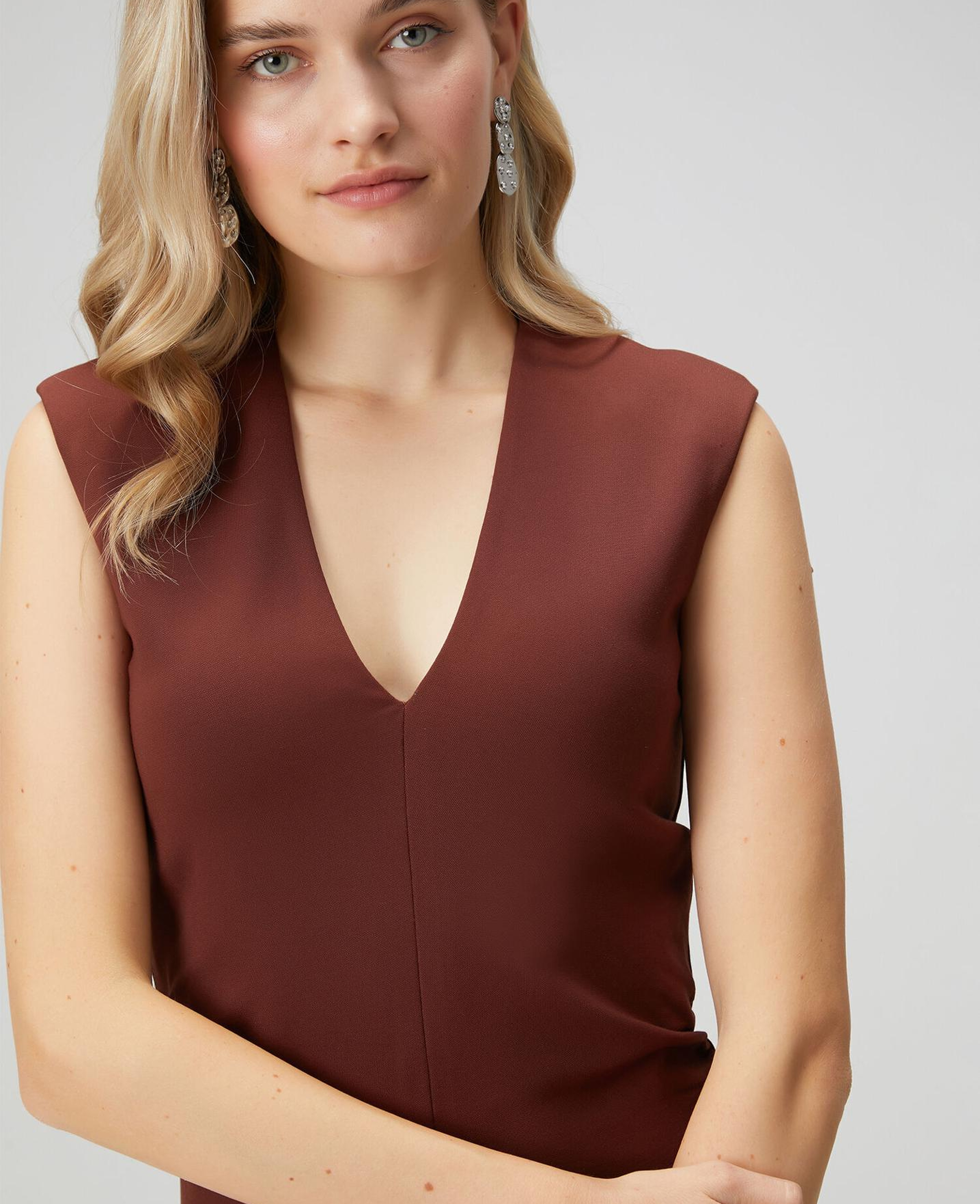 Beymen Club Kadın Kiremit Drapeli Uzun Elbise