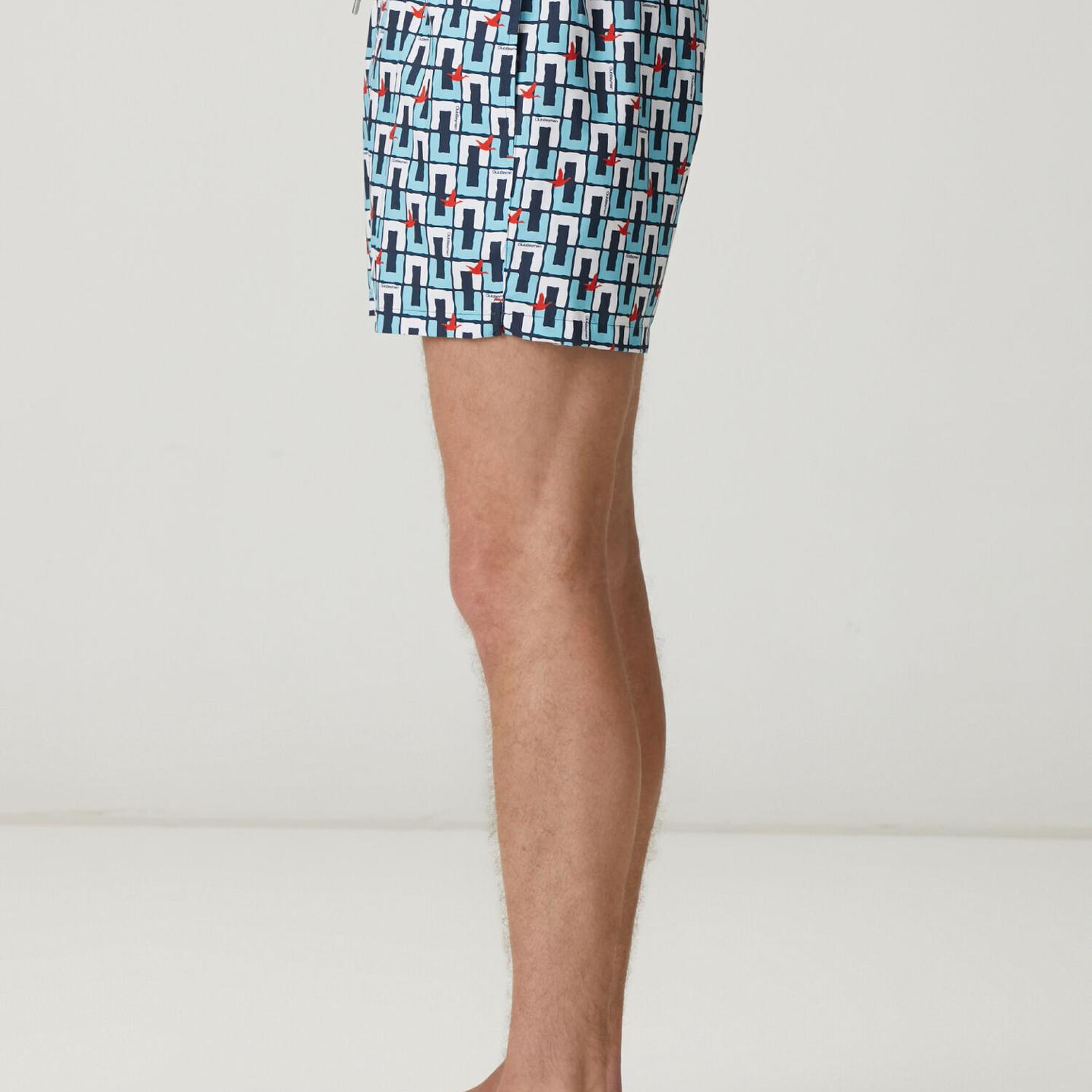 Beymen Club Erkek Lacivert Mavi Dikdörtgen Artwork Kısa Mayo