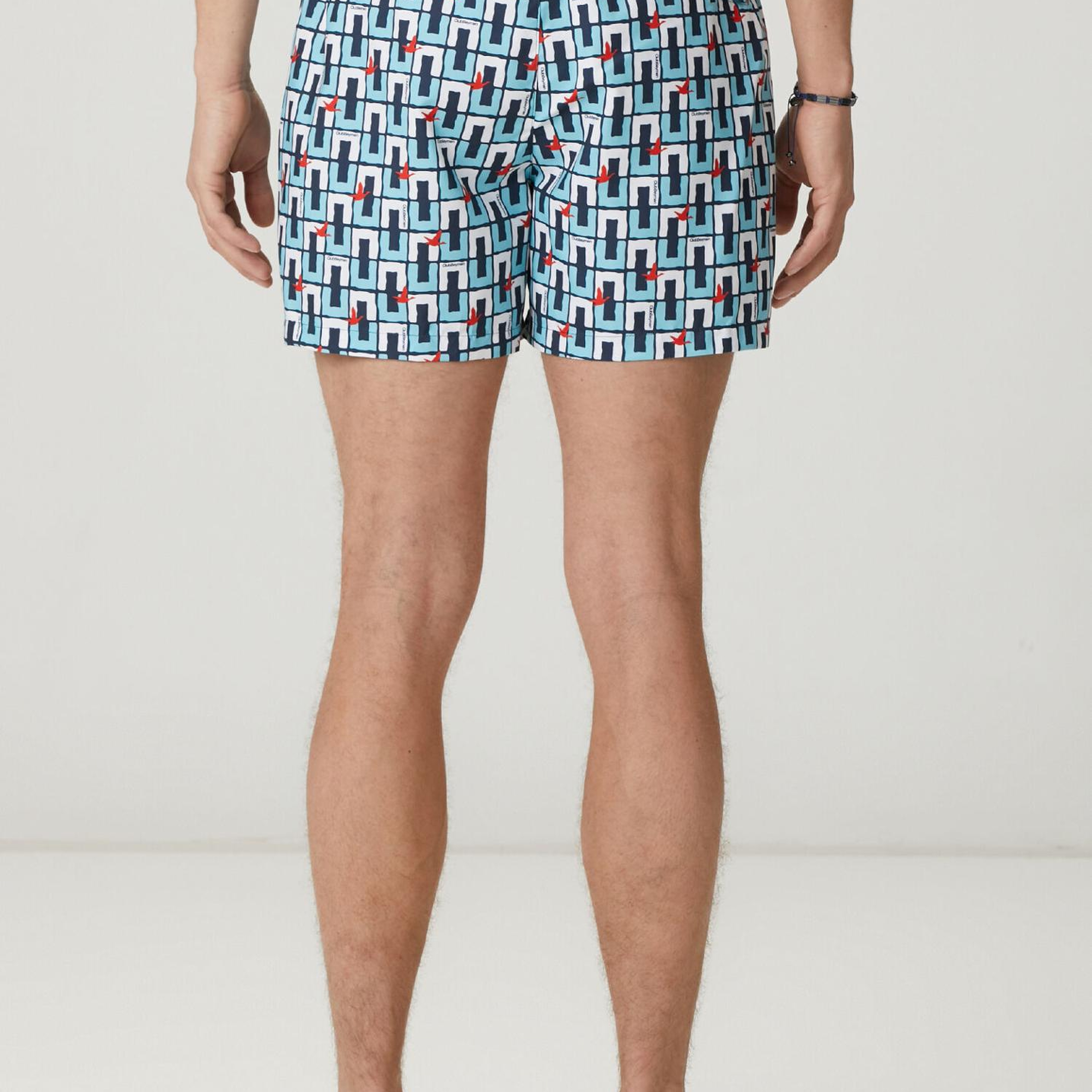 Beymen Club Erkek Lacivert Mavi Dikdörtgen Artwork Kısa Mayo