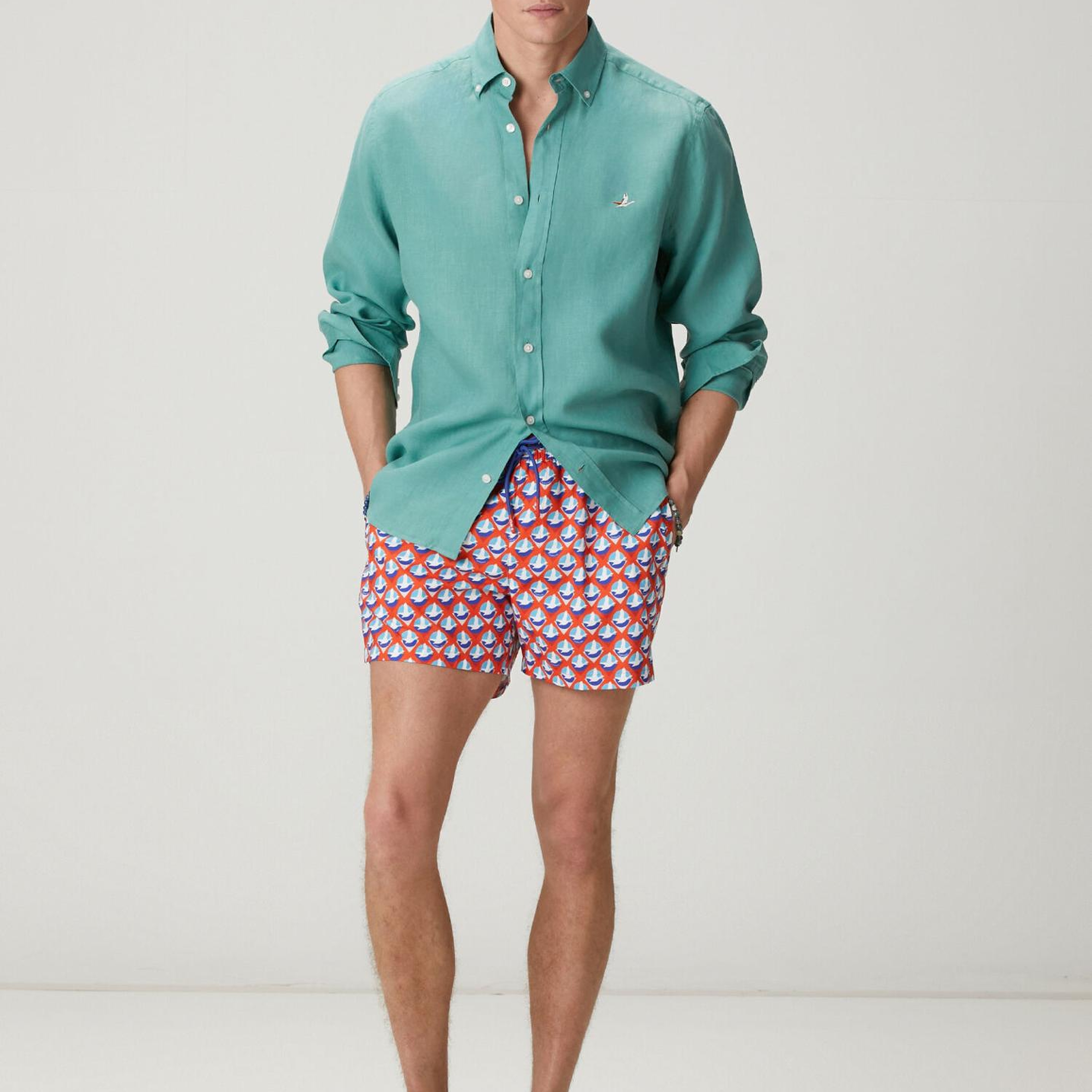 Beymen Club Erkek Kırmızı Kaz Logolu Kısa Mayo