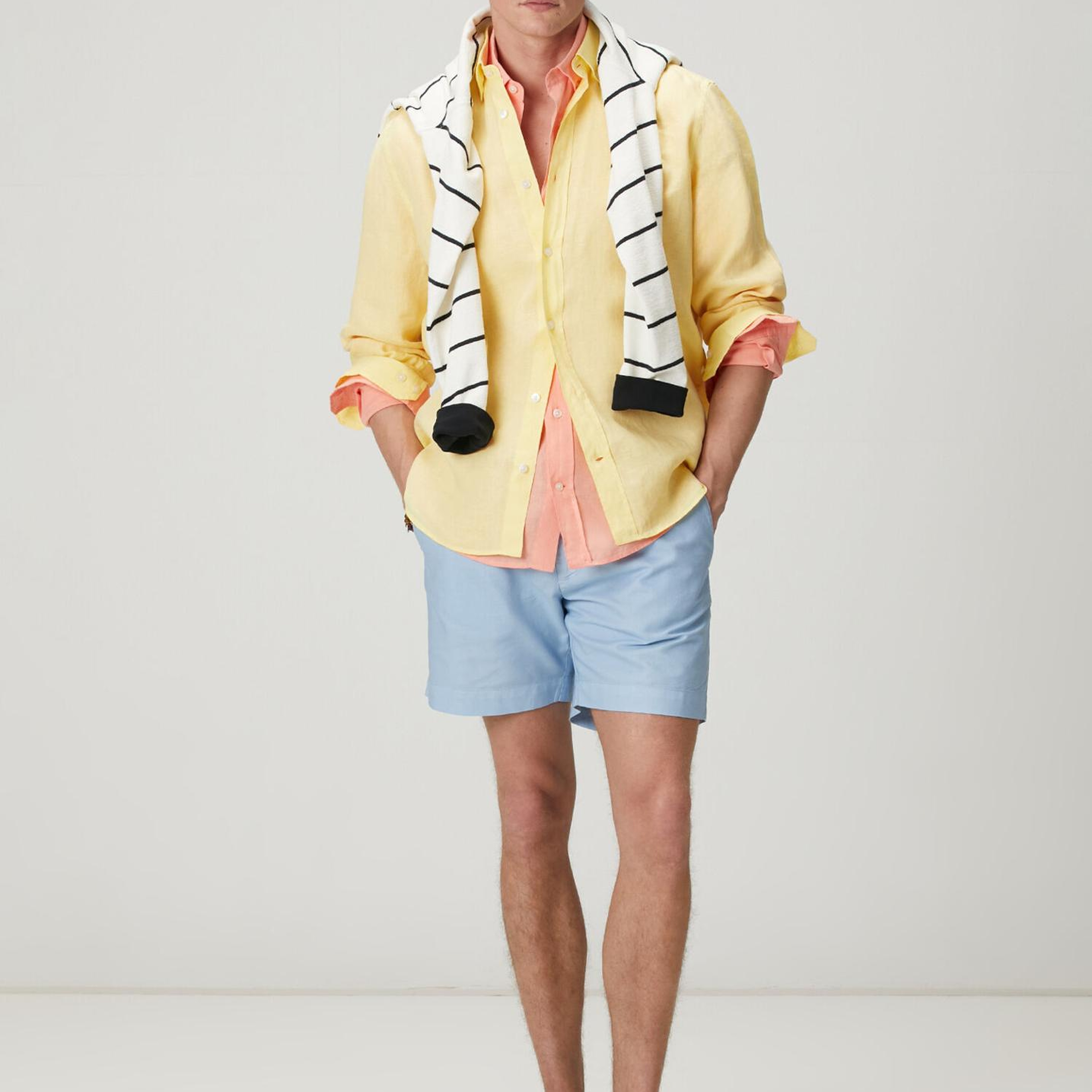 Beymen Club Erkek Comfort Fit Somon Keten Gömlek