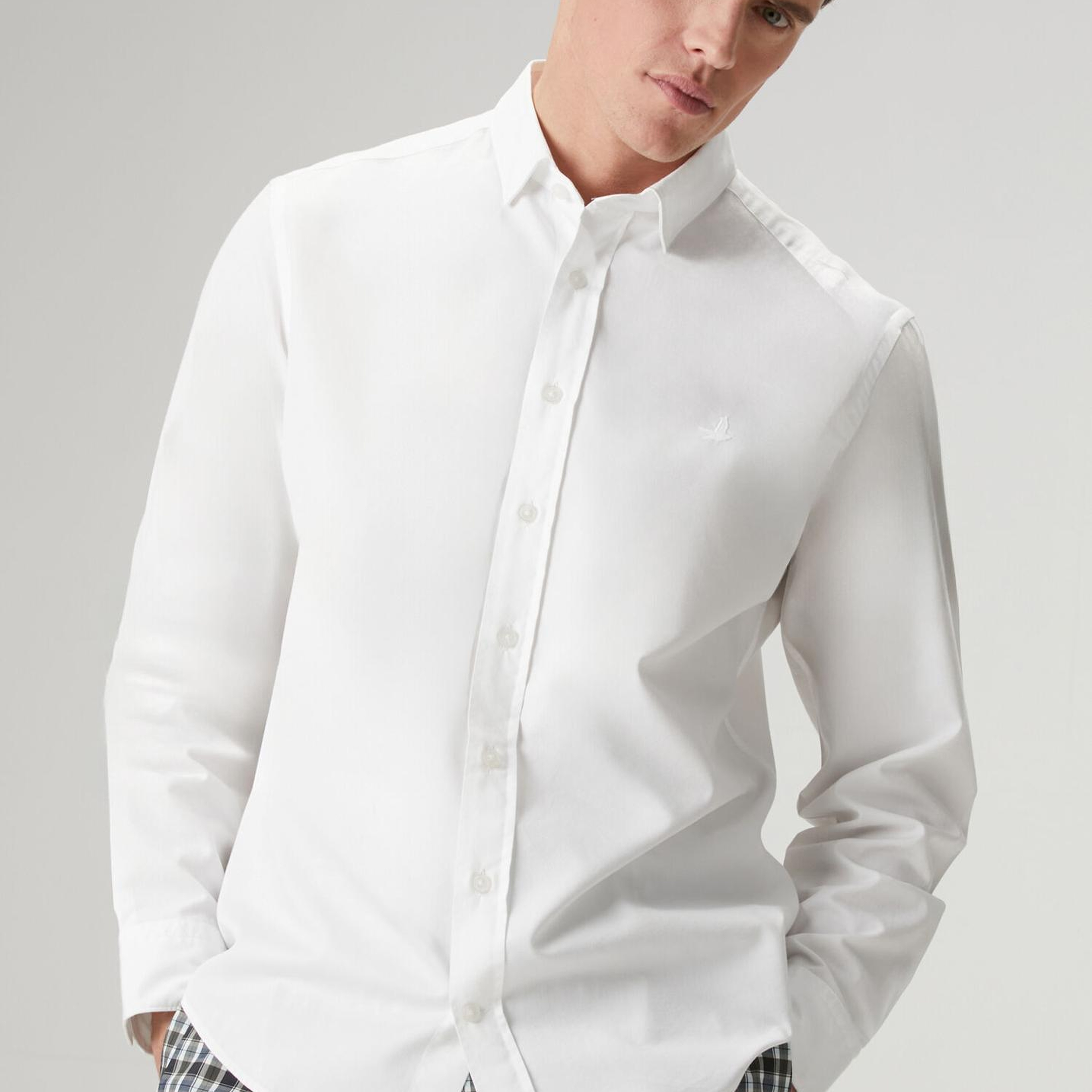 Beymen Club Erkek Comfort Fit Beyaz Tencel Twill Gömlek