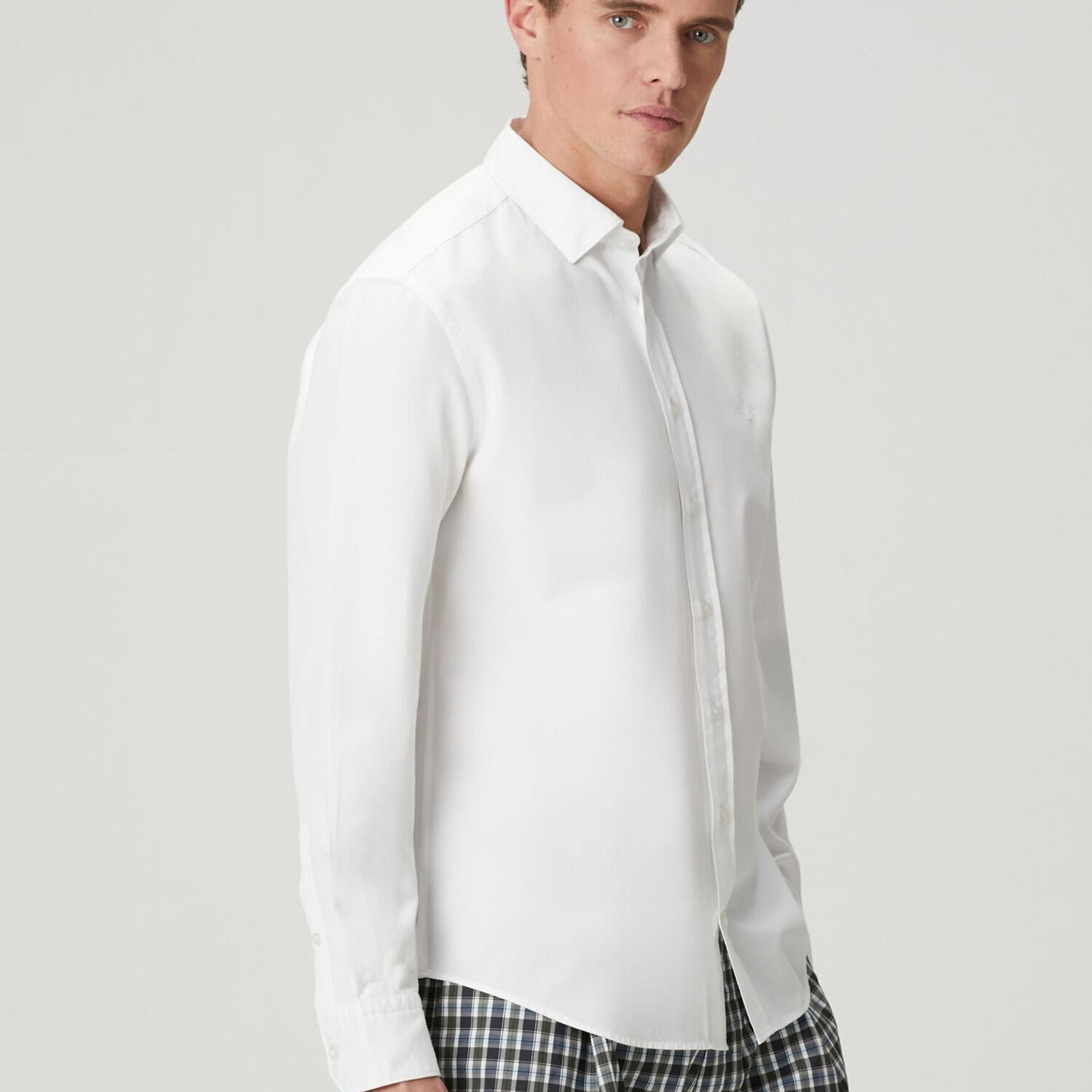 Beymen Club Erkek Comfort Fit Beyaz Tencel Twill Gömlek