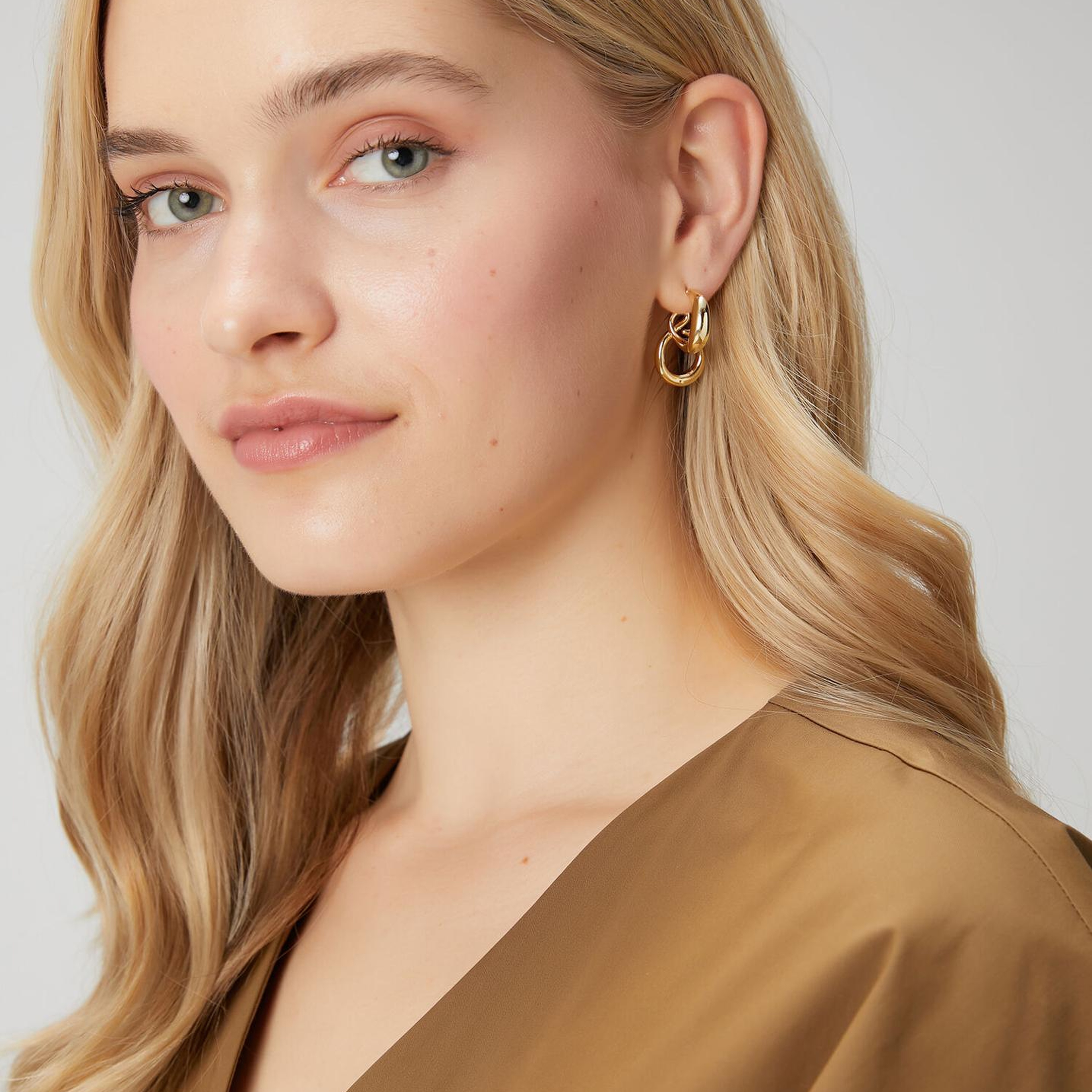 Beymen Club Kadın Gold 2li Oval Küpe