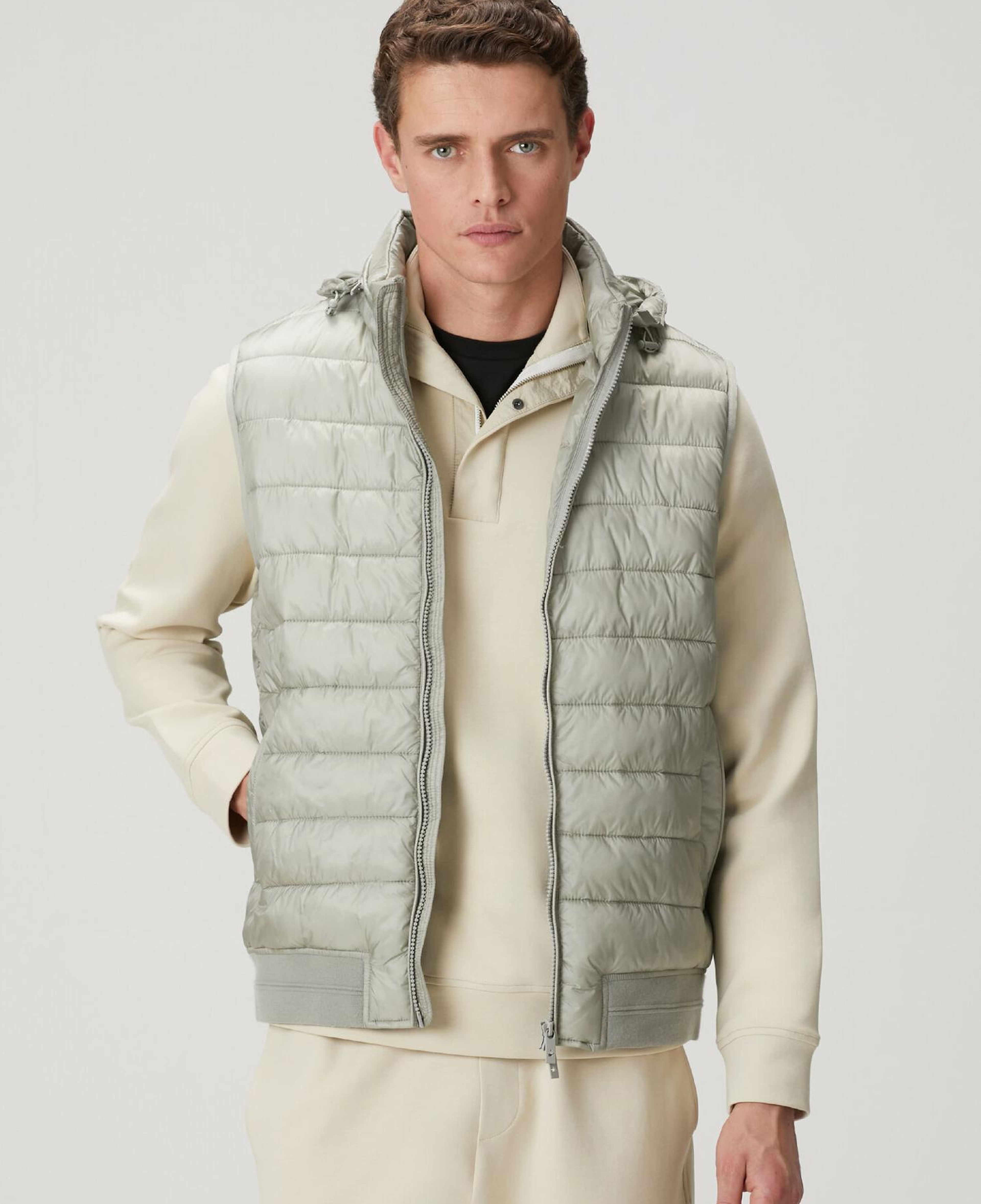 Beymen Club Erkek Açık Haki Kapüşonlu Puff Yelek