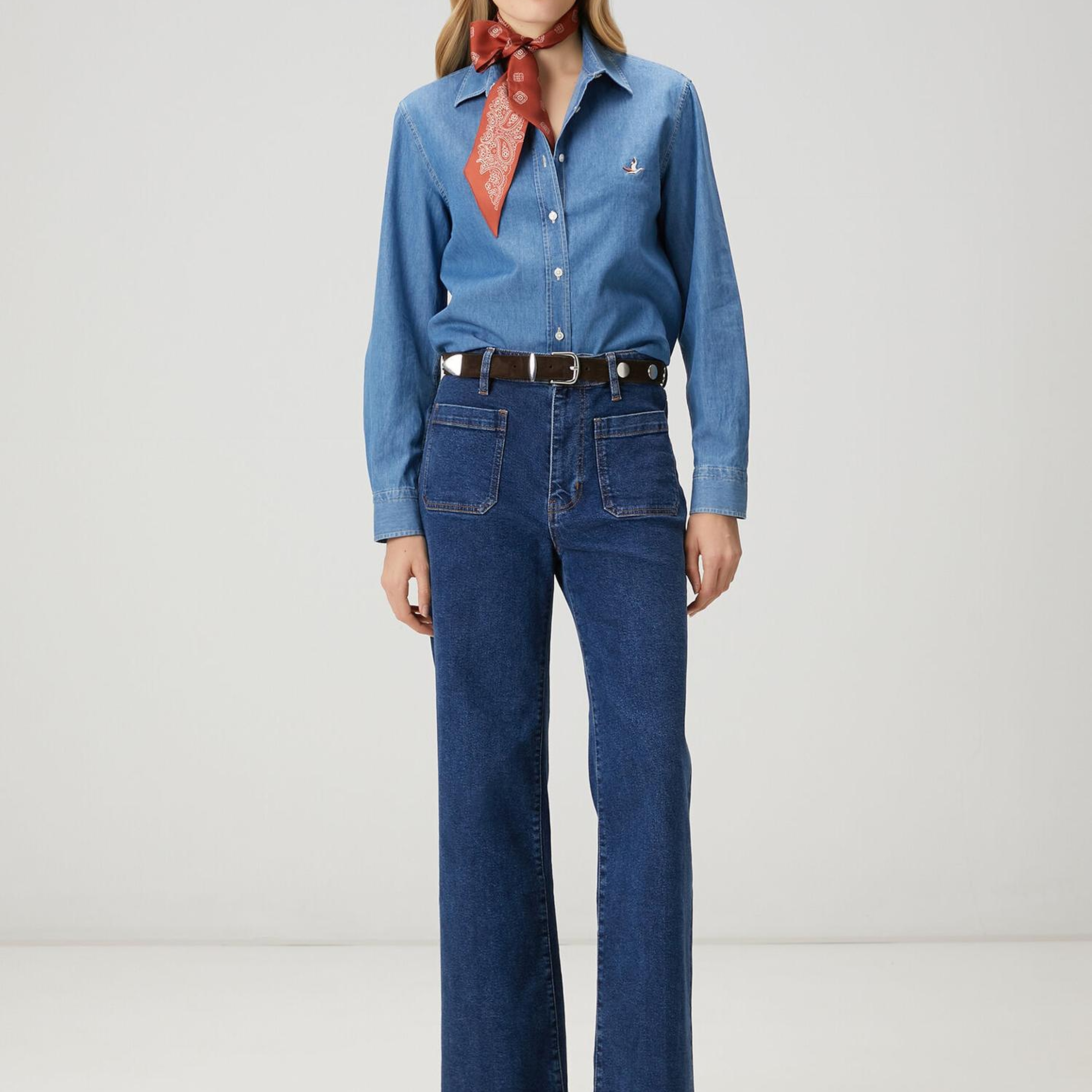 Beymen Club Kadın Mavi Basic Denim Gömlek