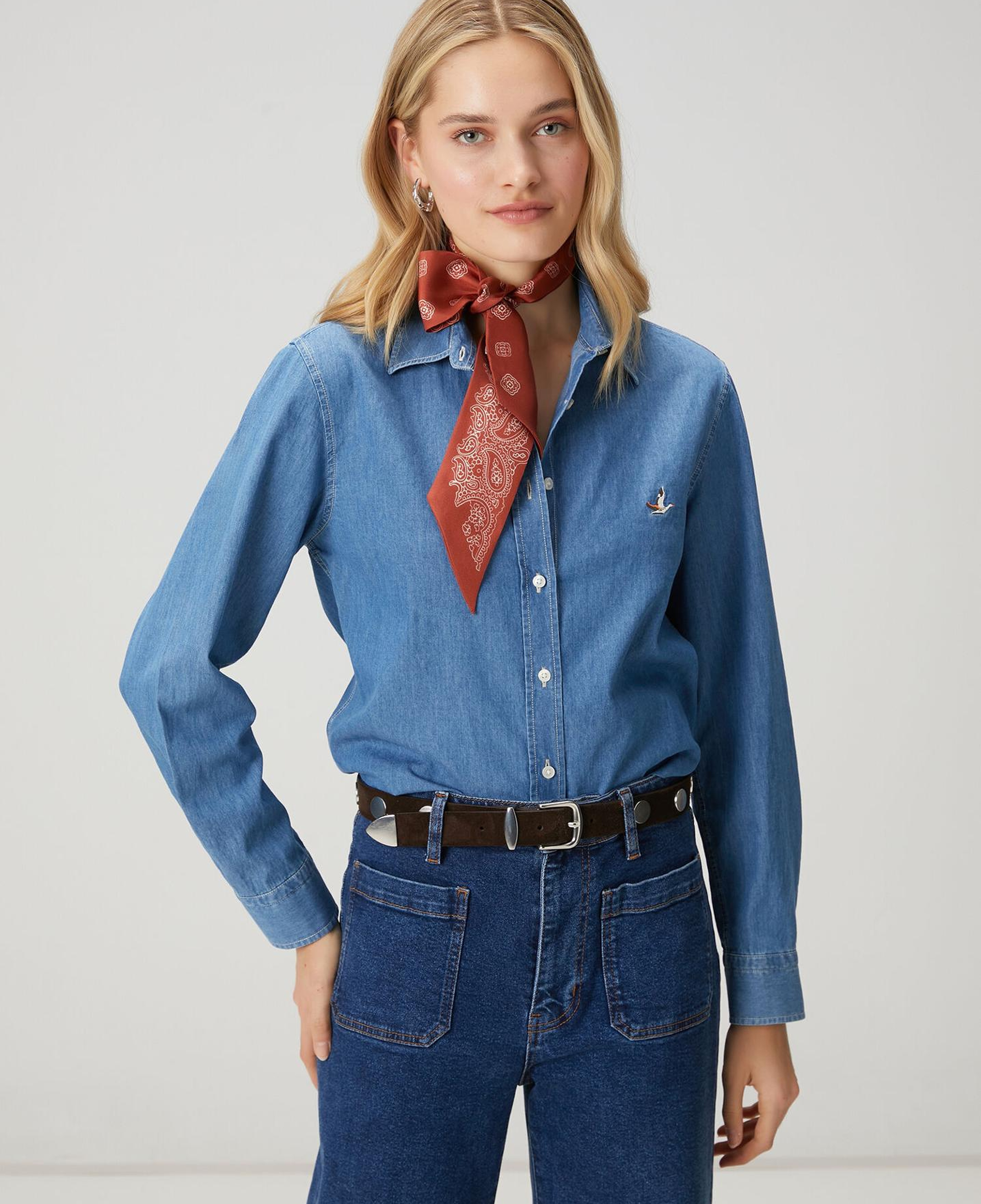 Beymen Club Kadın Mavi Basic Denim Gömlek