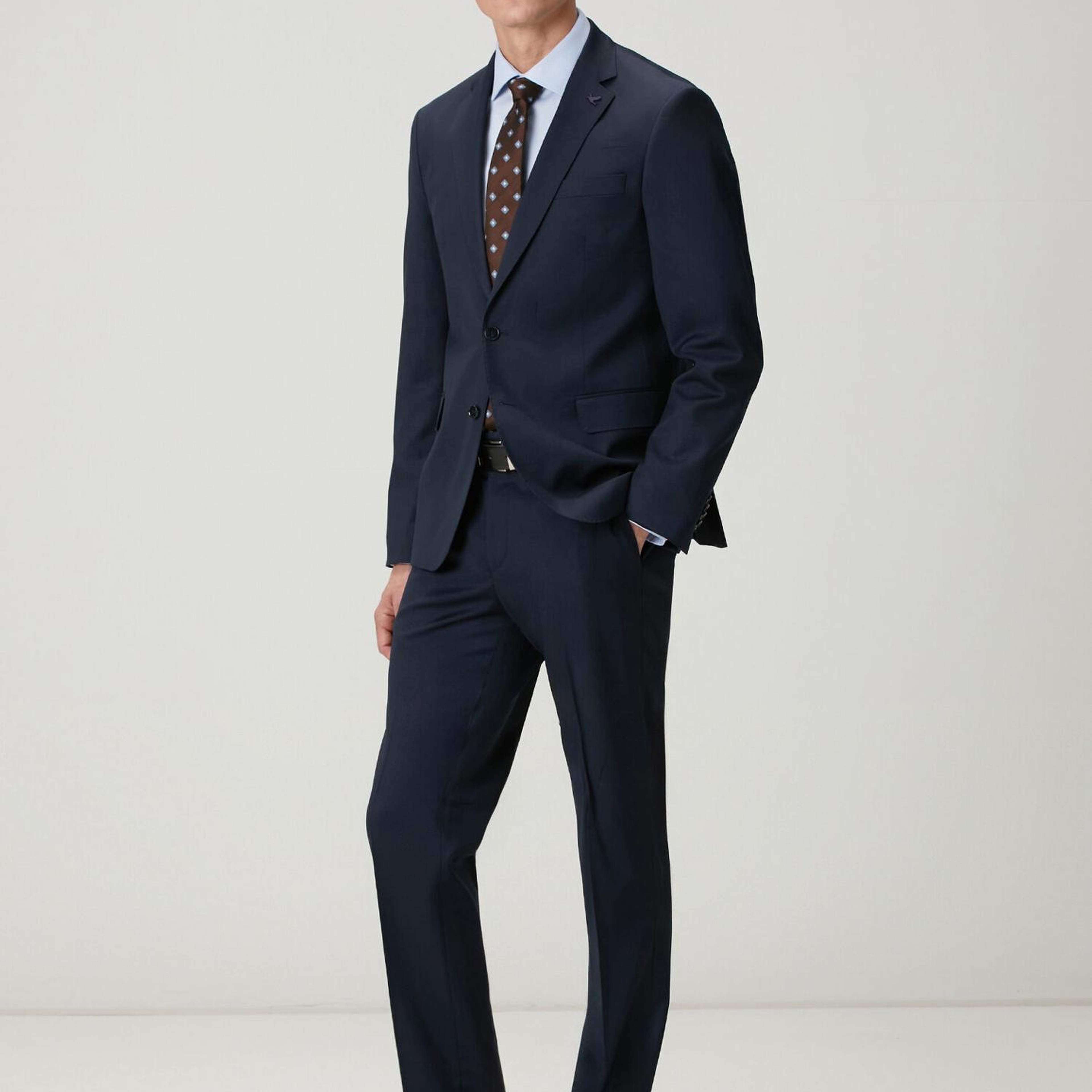 Beymen Club Erkek Slim Fit Açık Mavi Armürlü Non-Iron Gömlek