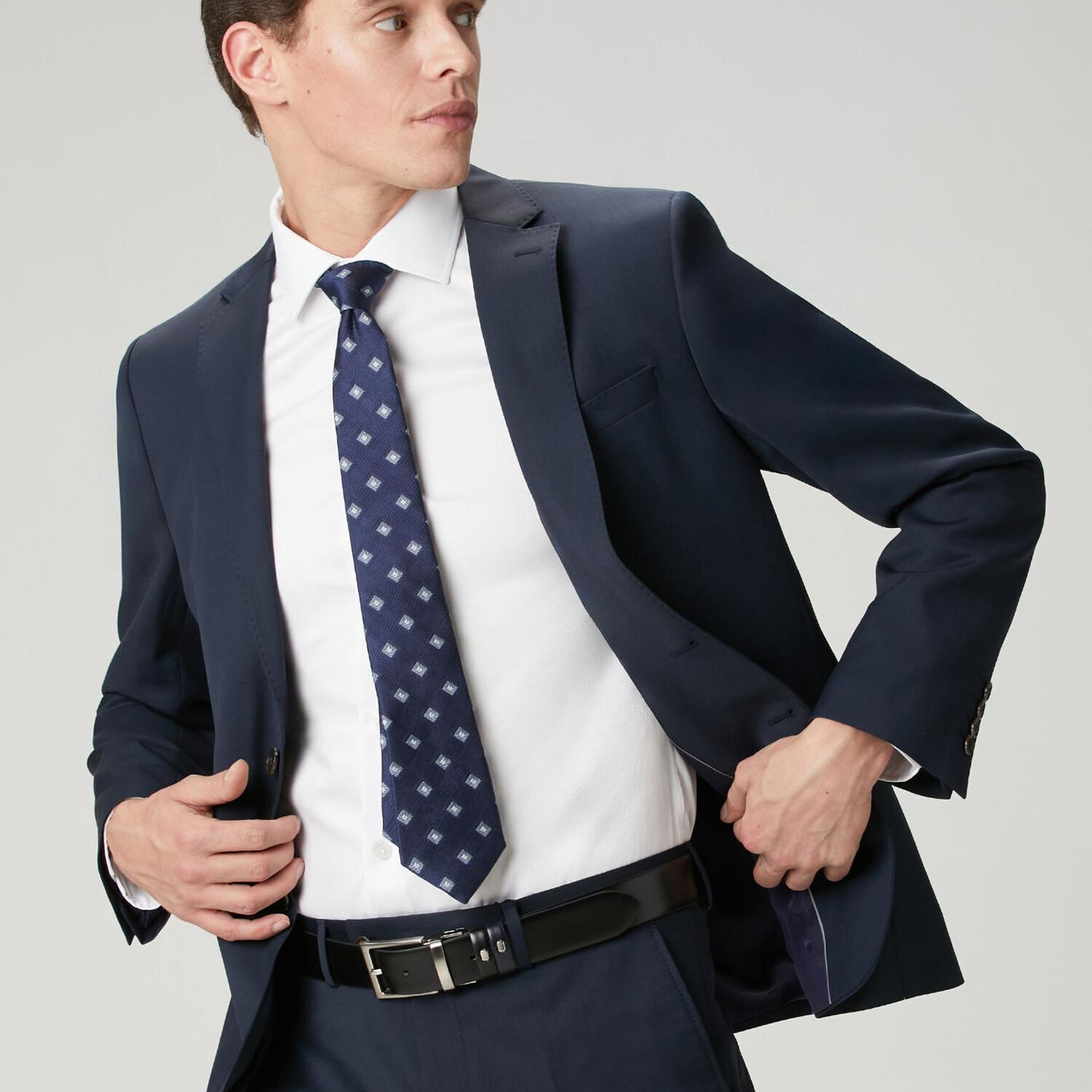 Beymen Club Erkek Slim Fit Beyaz Armürlü Non-iron Gömlek