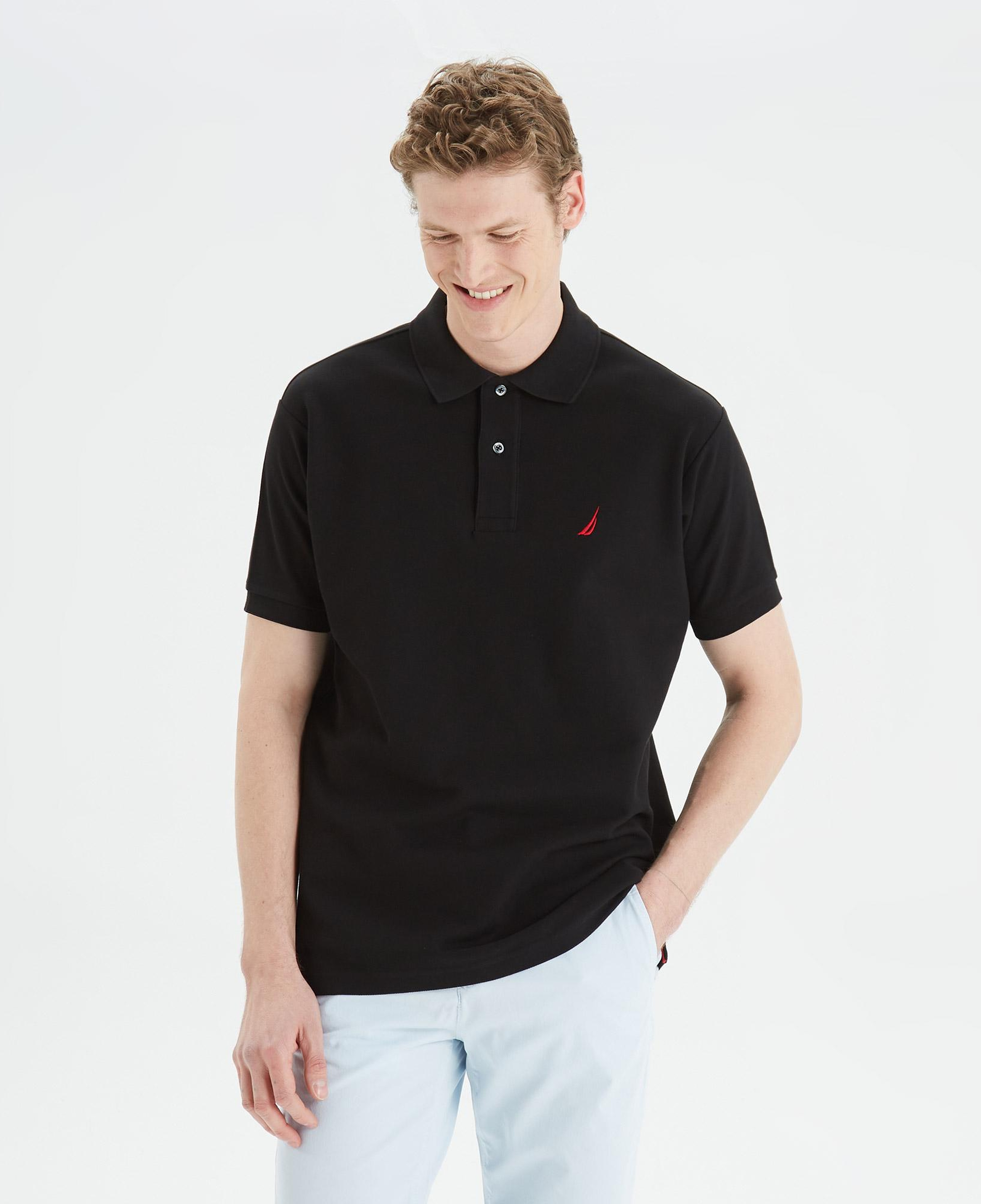Nautica Erkek Siyah Classic Fit Kısa Kollu Polo