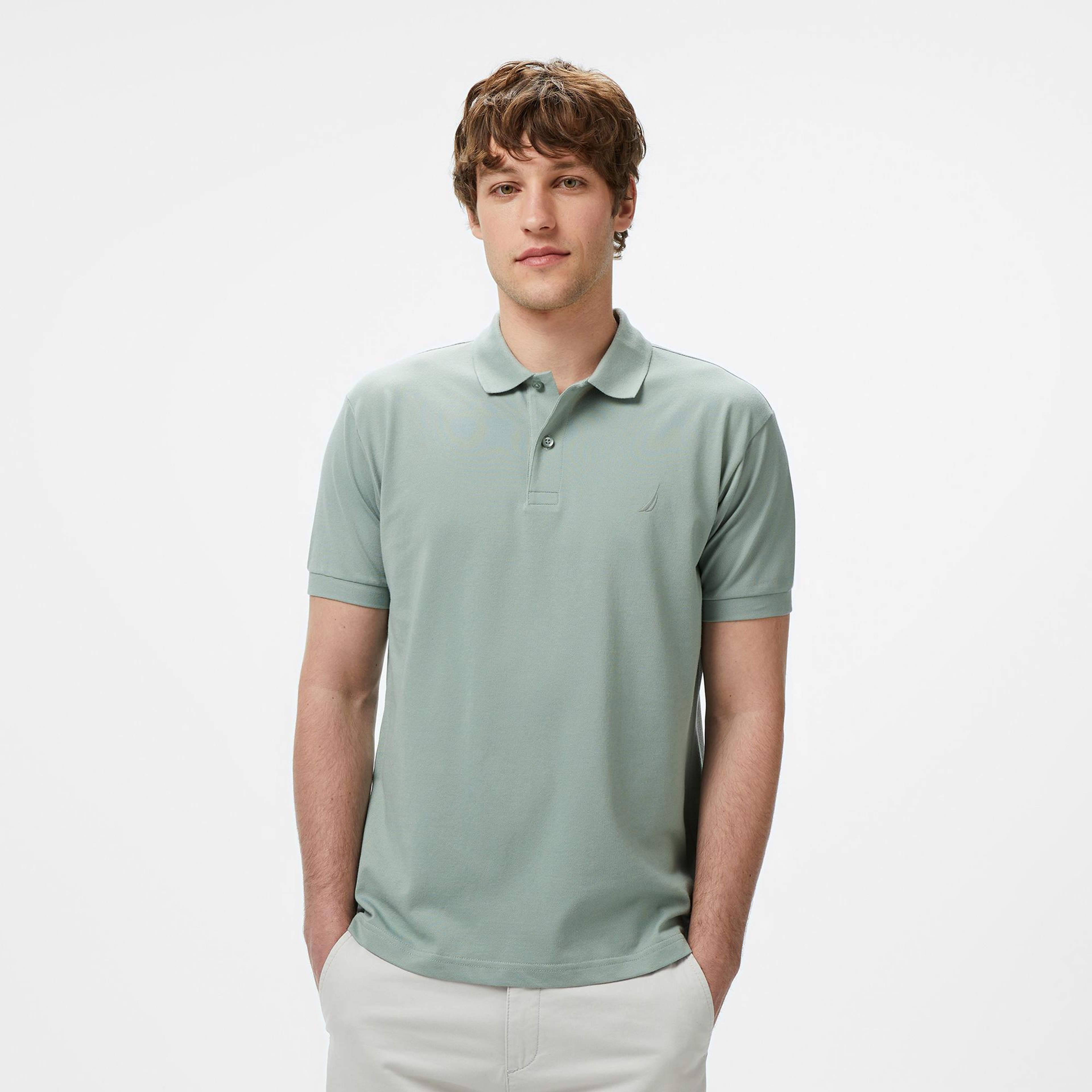 Nautica Erkek Yeşil Classic Fit Polo Yaka T-Shirt