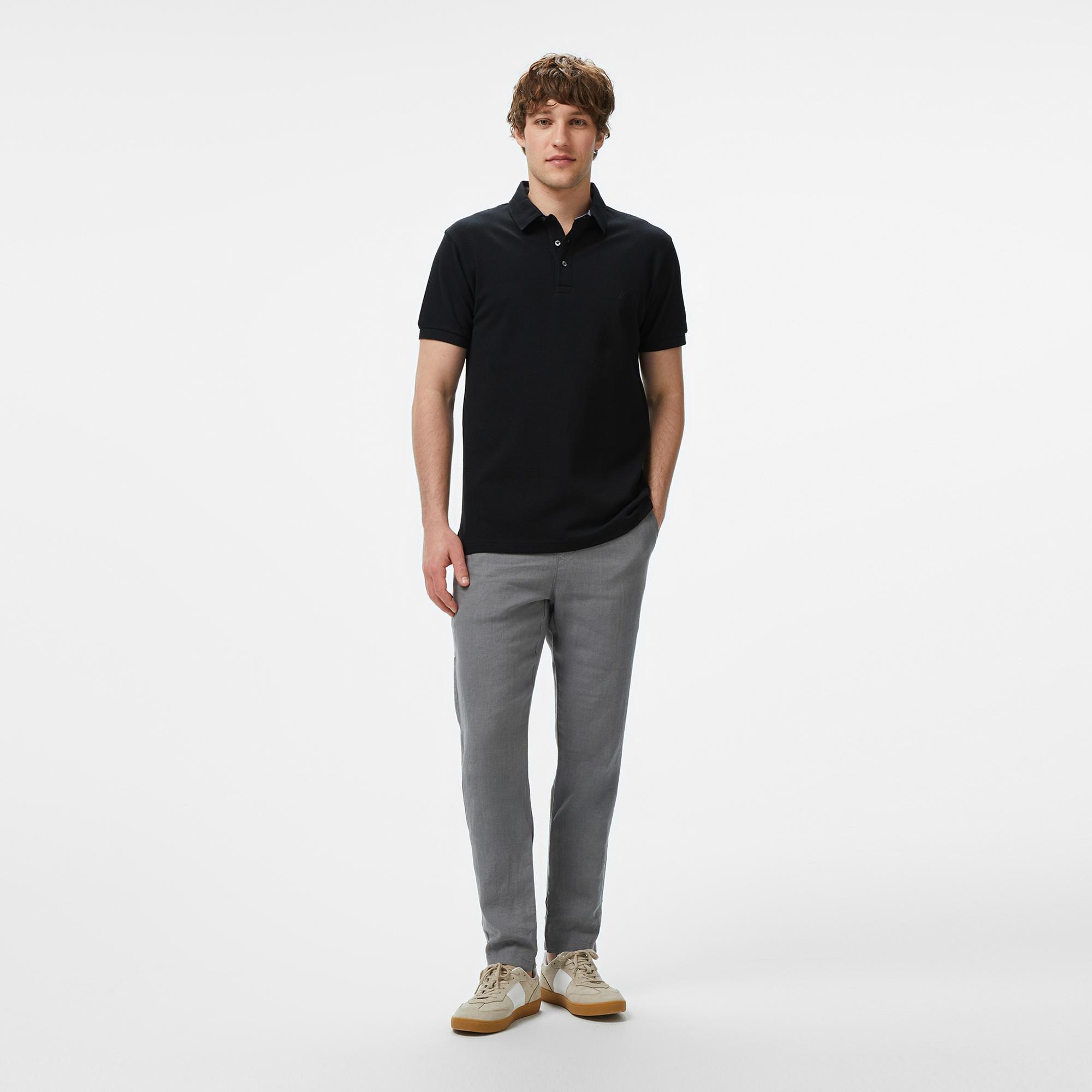 Nautica Erkek Siyah Classic Fit Polo Yaka T-Shirt