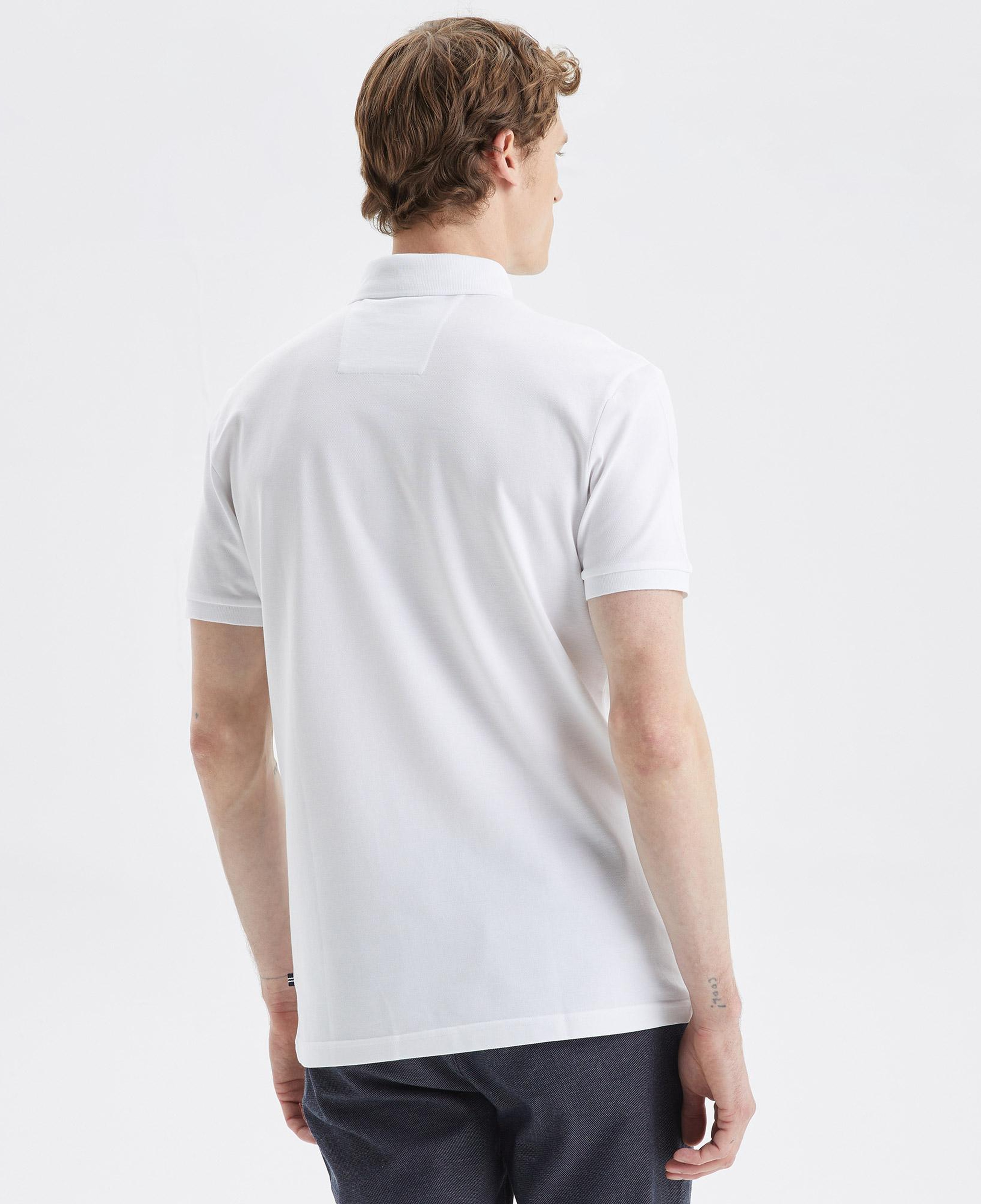 Nautica Erkek Beyaz Slim Fit Kısa Kollu Polo Yaka T-Shirt