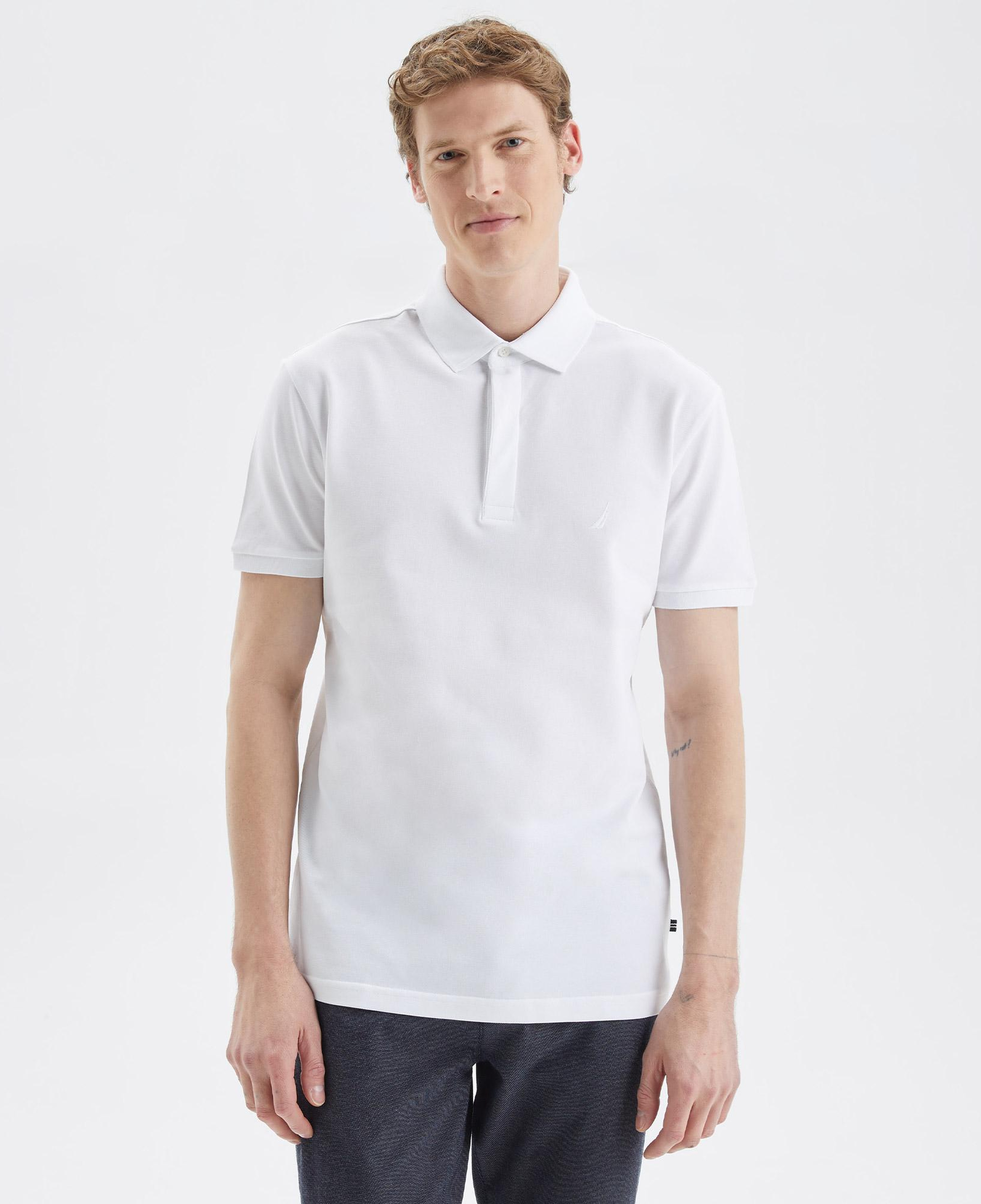 Nautica Erkek Beyaz Slim Fit Kısa Kollu Polo Yaka T-Shirt