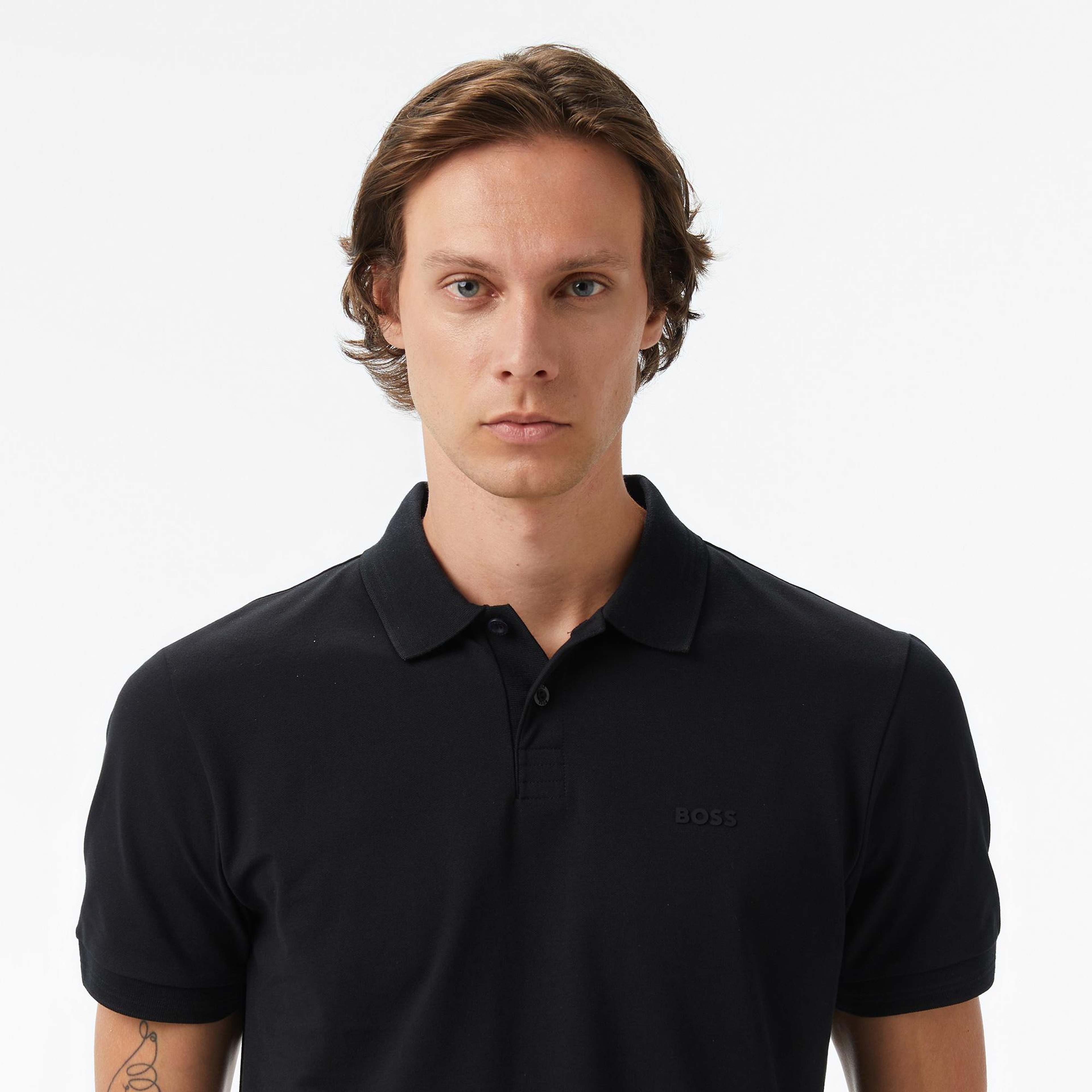 Boss Paul Erkek Siyah Polo