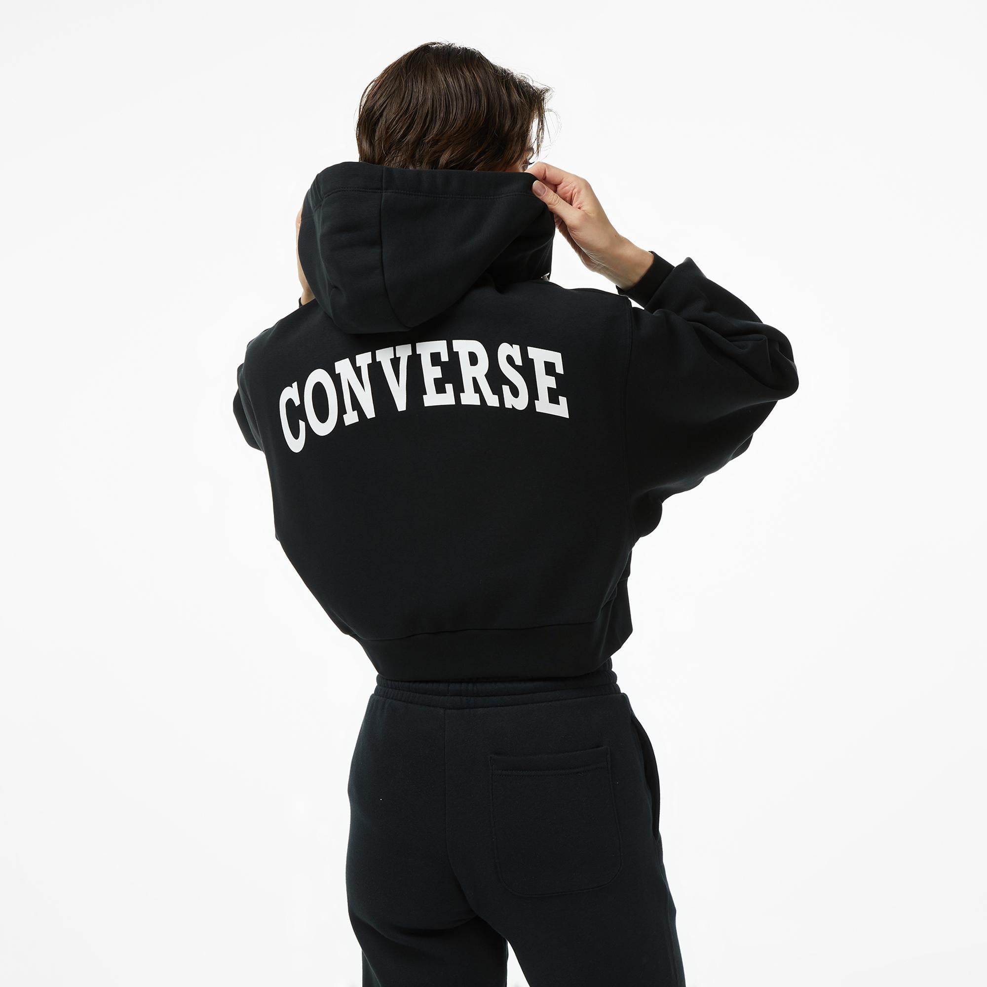 Converse Kadın Siyah Hoodie