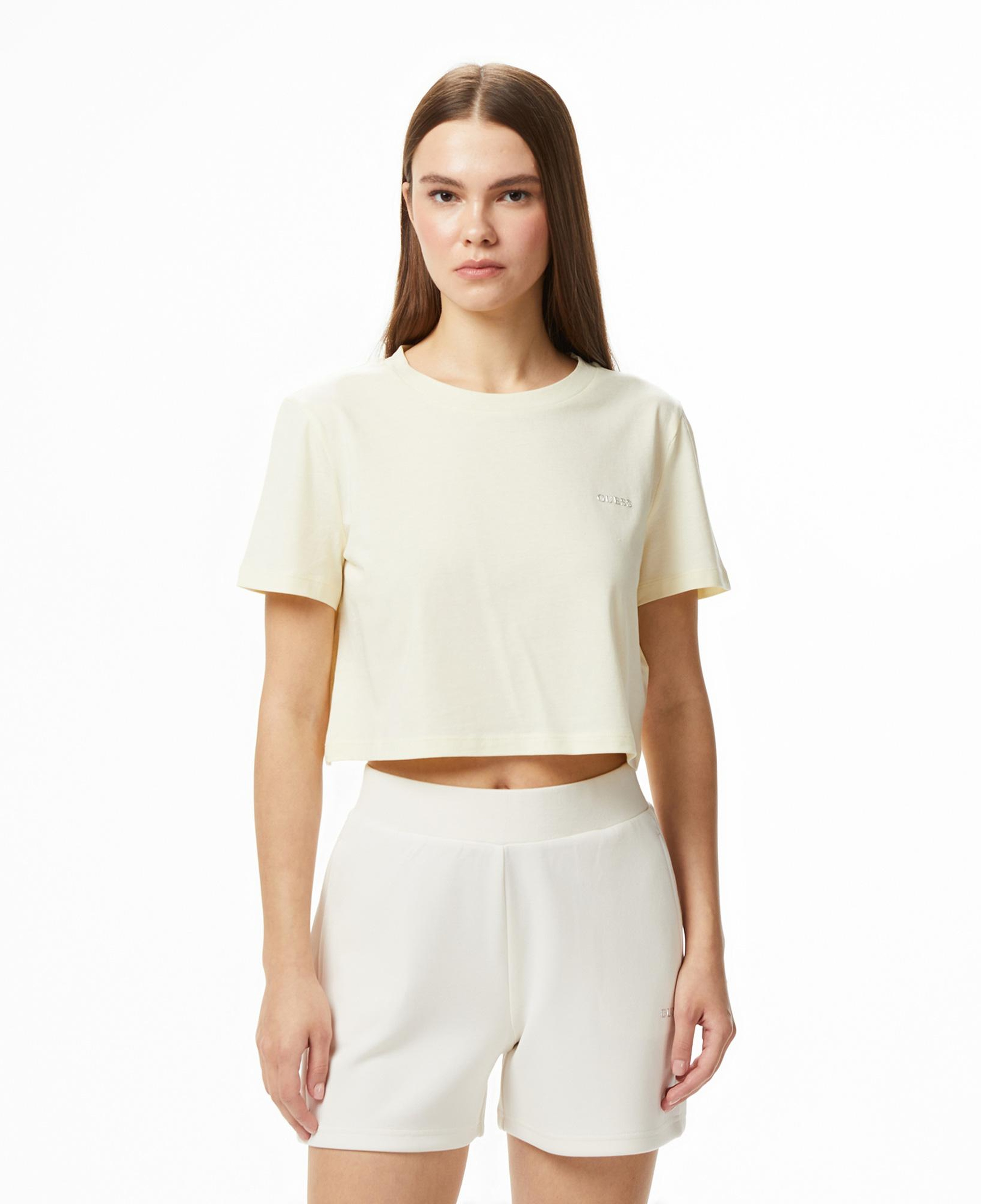 Guess Selene Aktif Boxy Fit Kadın Sarı T-Shirt