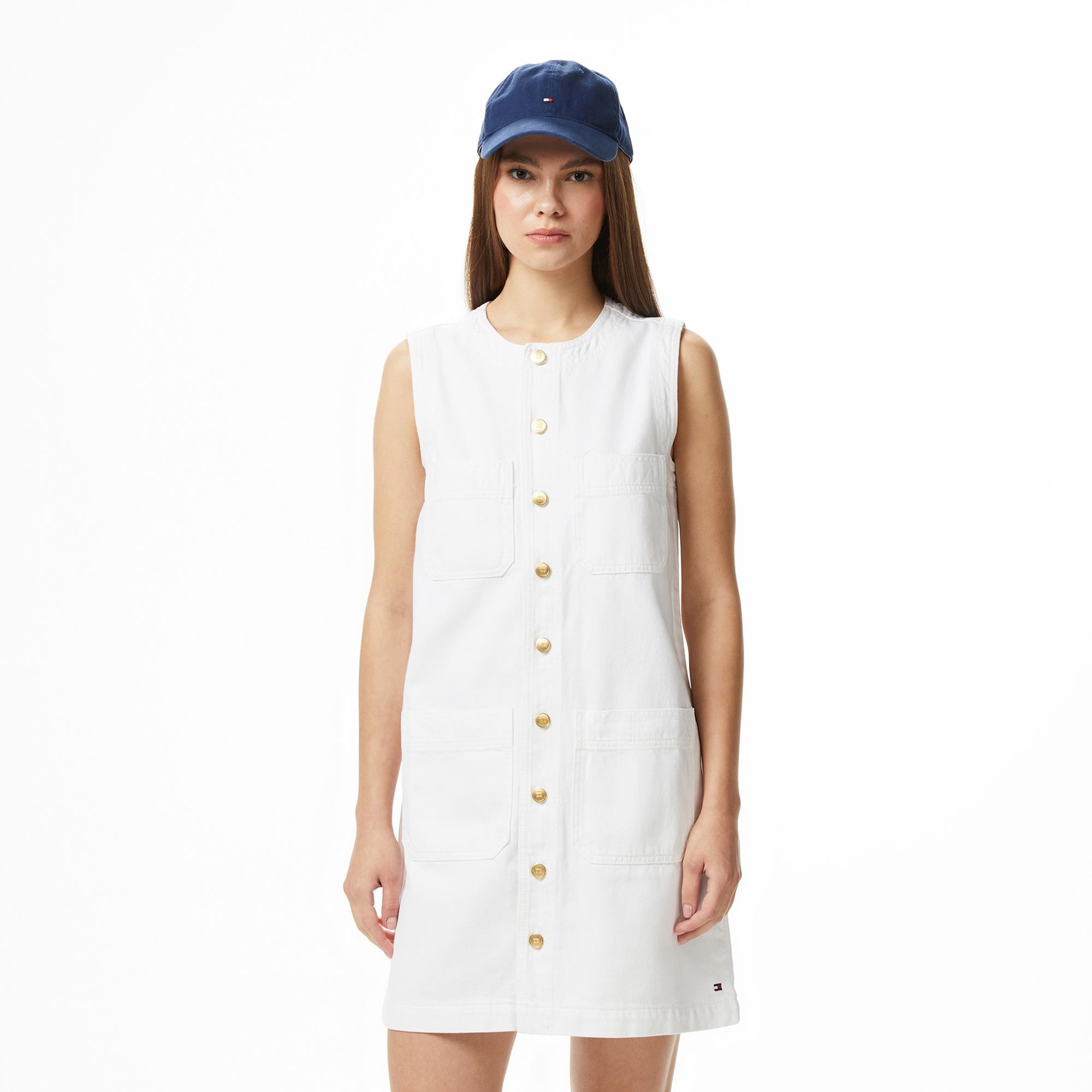 Tommy Hilfiger Kadın Beyaz Elbise