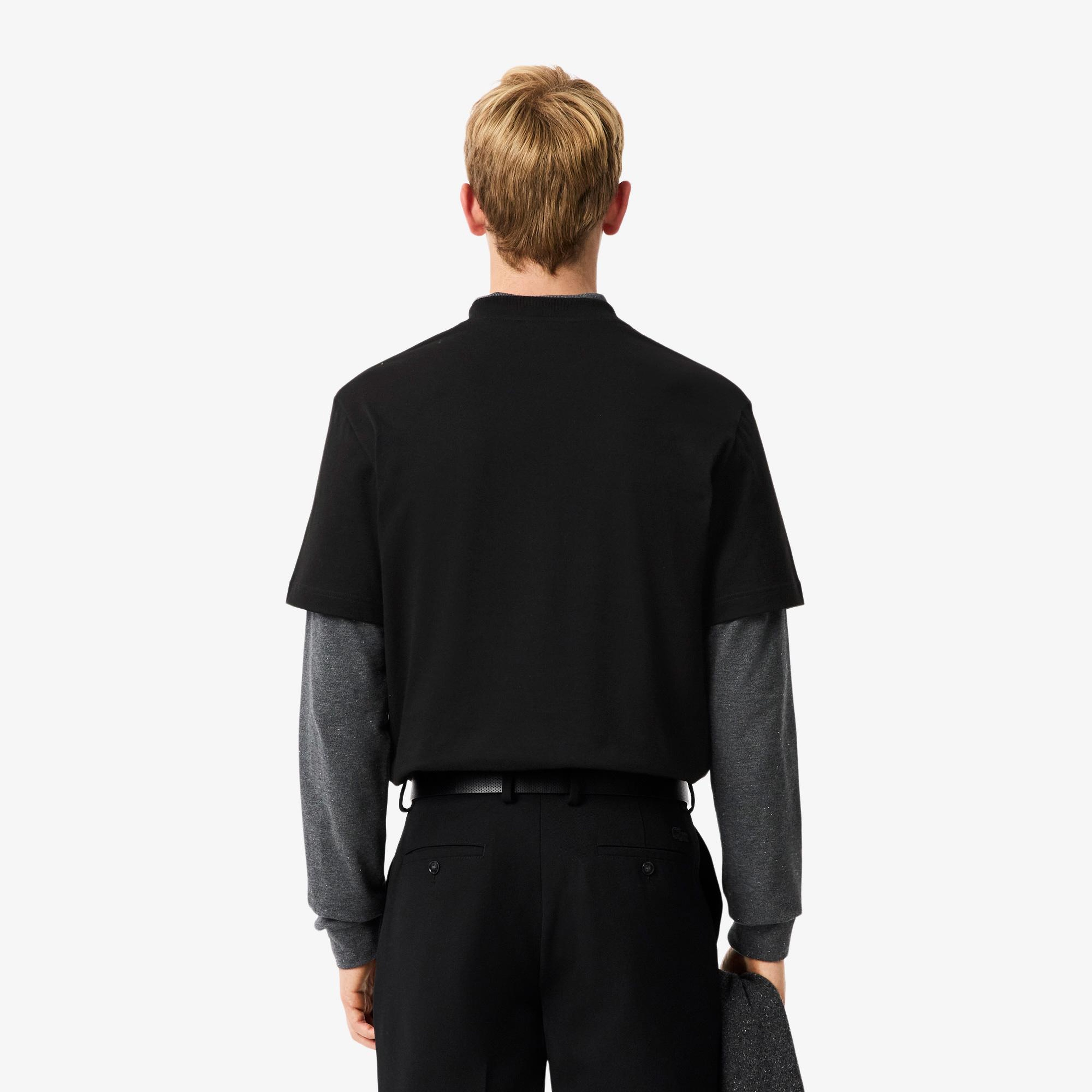 Lacoste Erkek Classic Fit Bisiklet Yaka Siyah T-Shirt