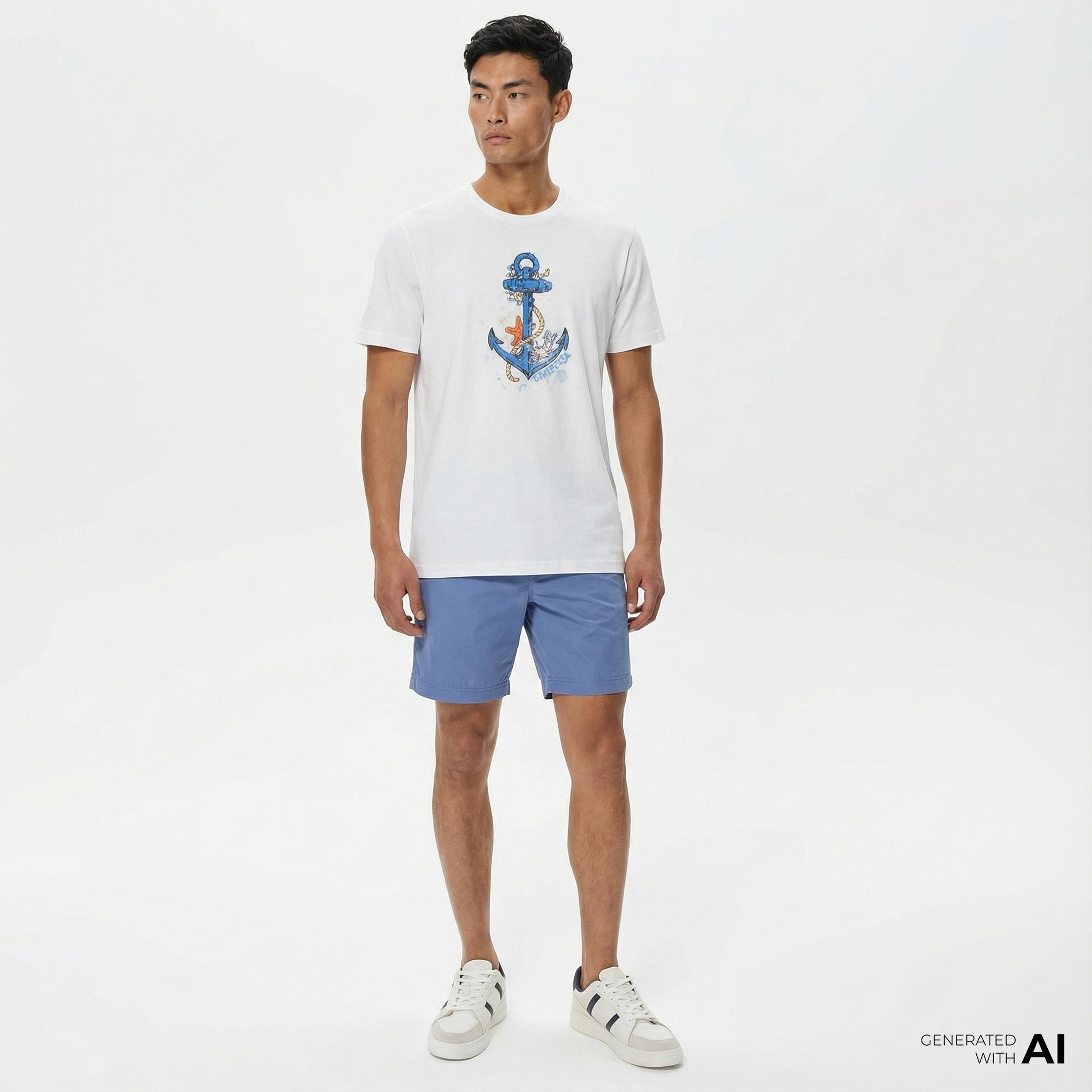 Nautica Erkek Mavi Bermuda