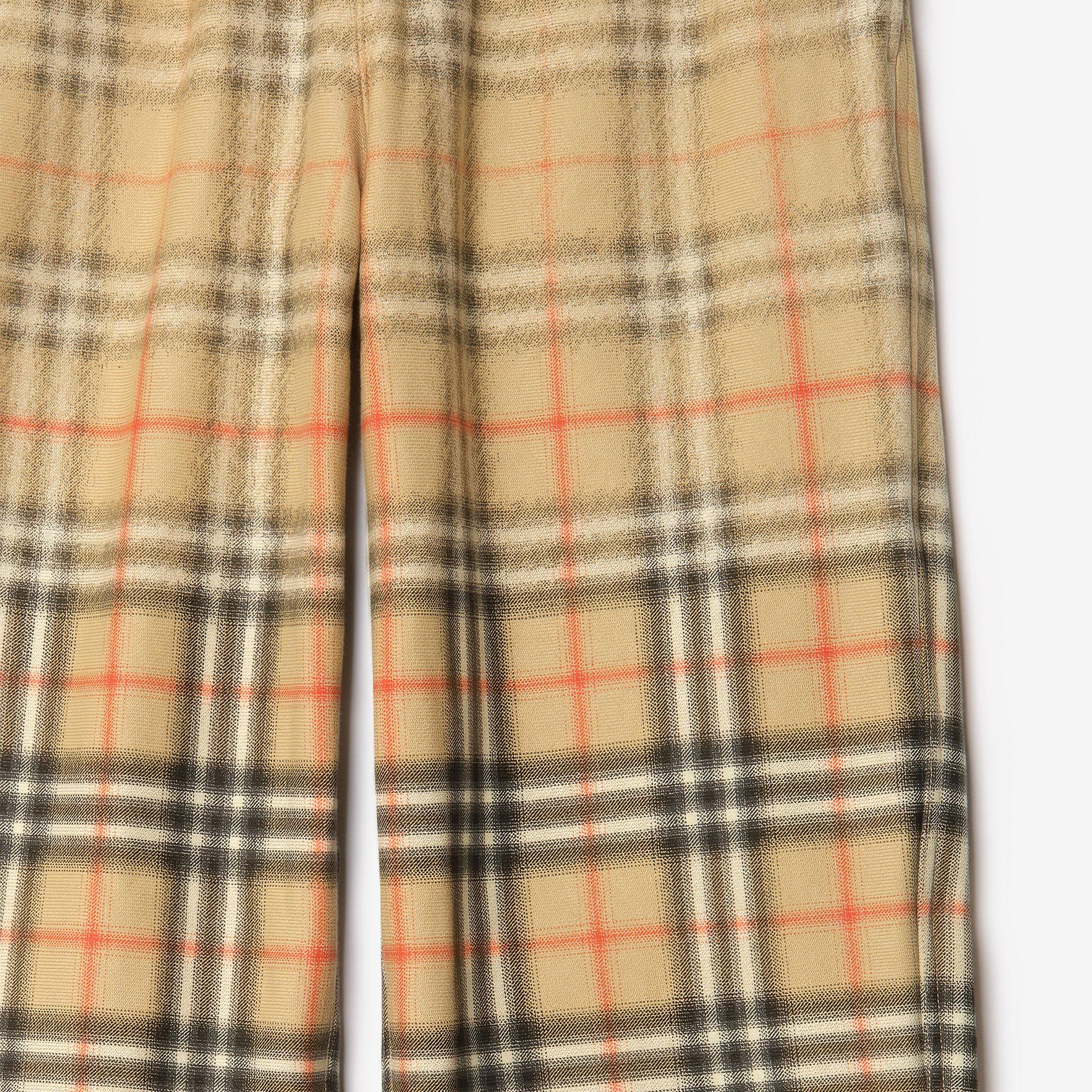 Burberry Gradient Check Cotton Jogging Erkek Bej Eşofman Altı