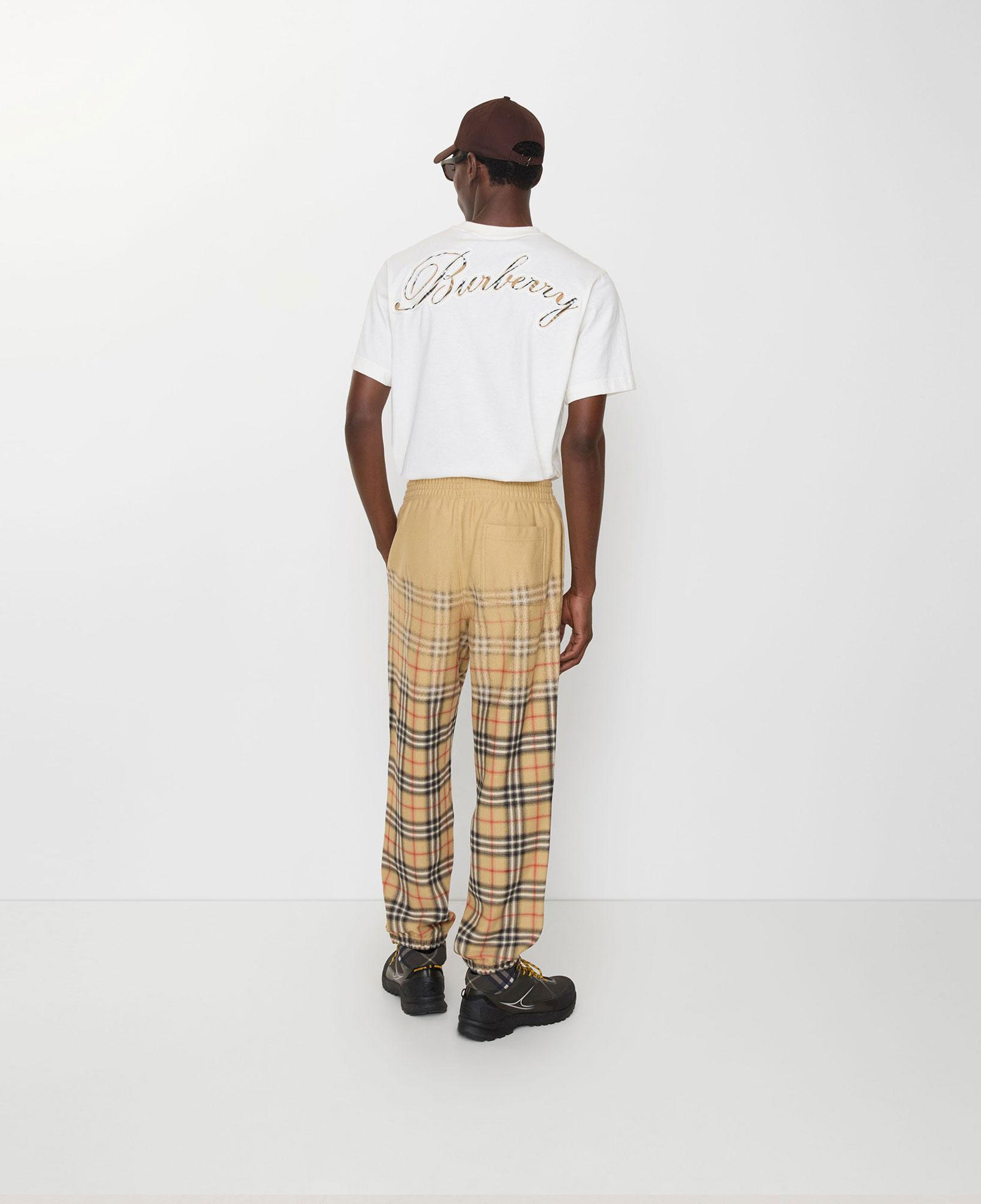 Burberry Gradient Check Cotton Jogging Erkek Bej Eşofman Altı