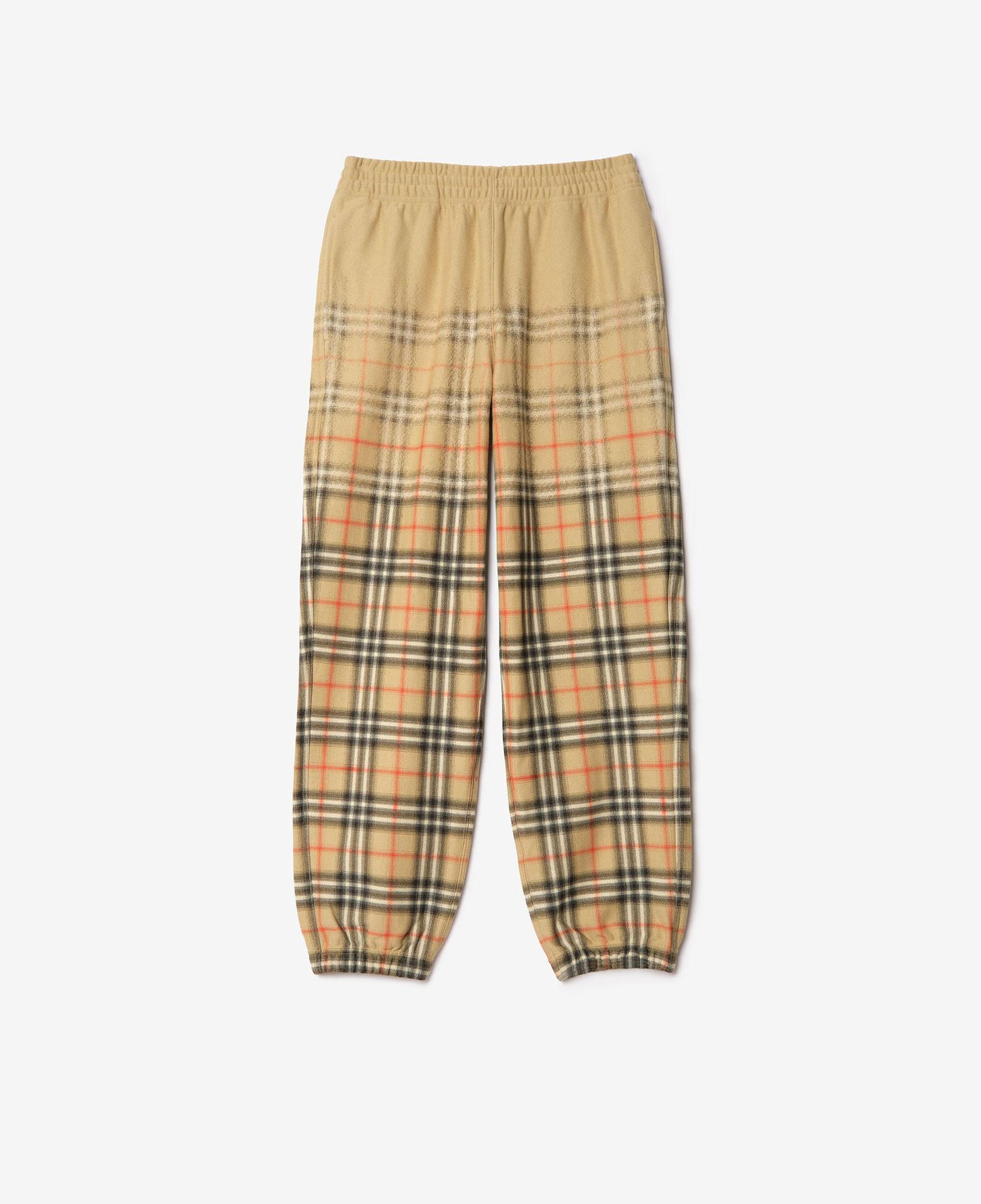 Burberry Gradient Check Cotton Jogging Erkek Bej Eşofman Altı