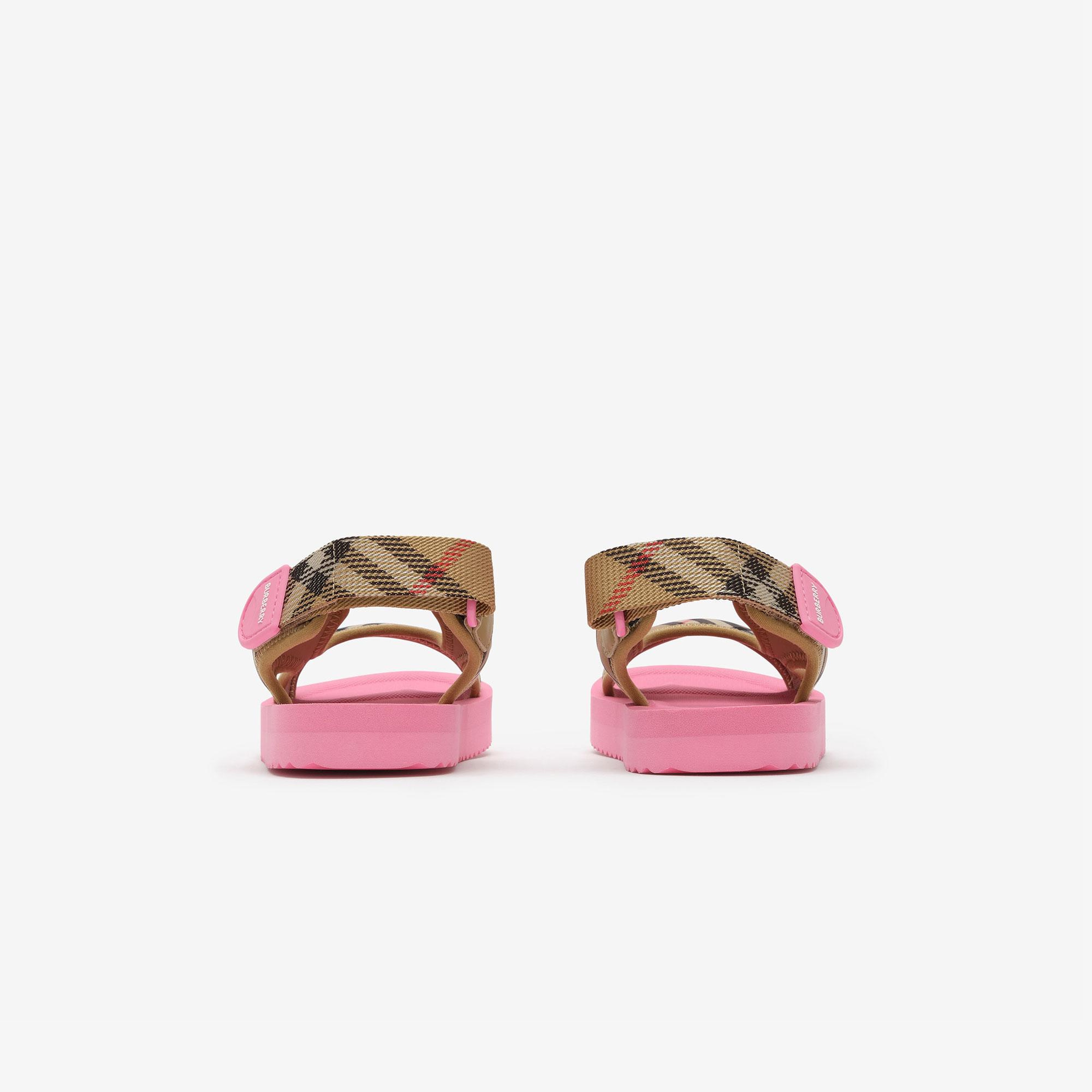 Burberry Check Çocuk Pembe Sandalet