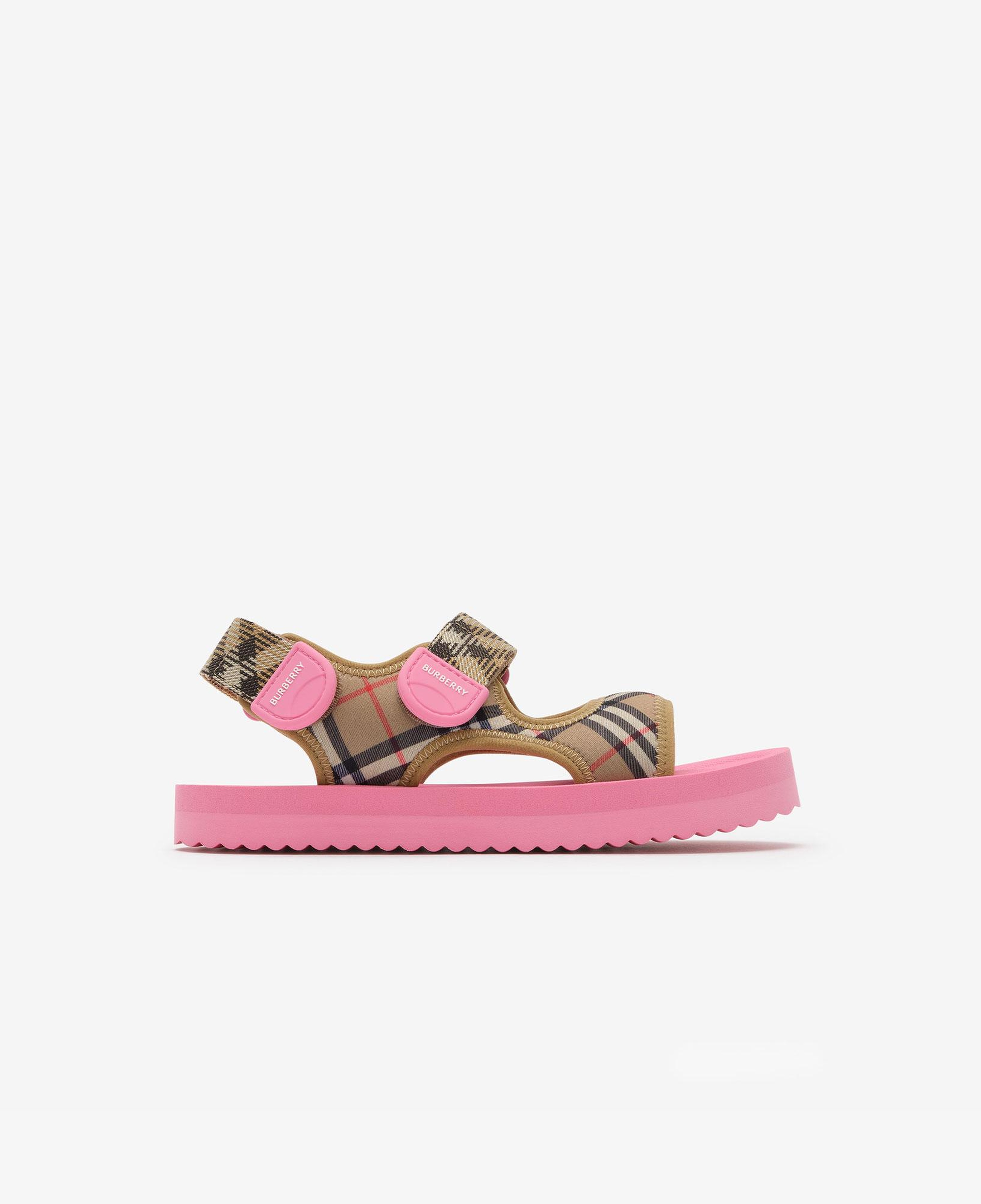 Burberry Check Çocuk Pembe Sandalet