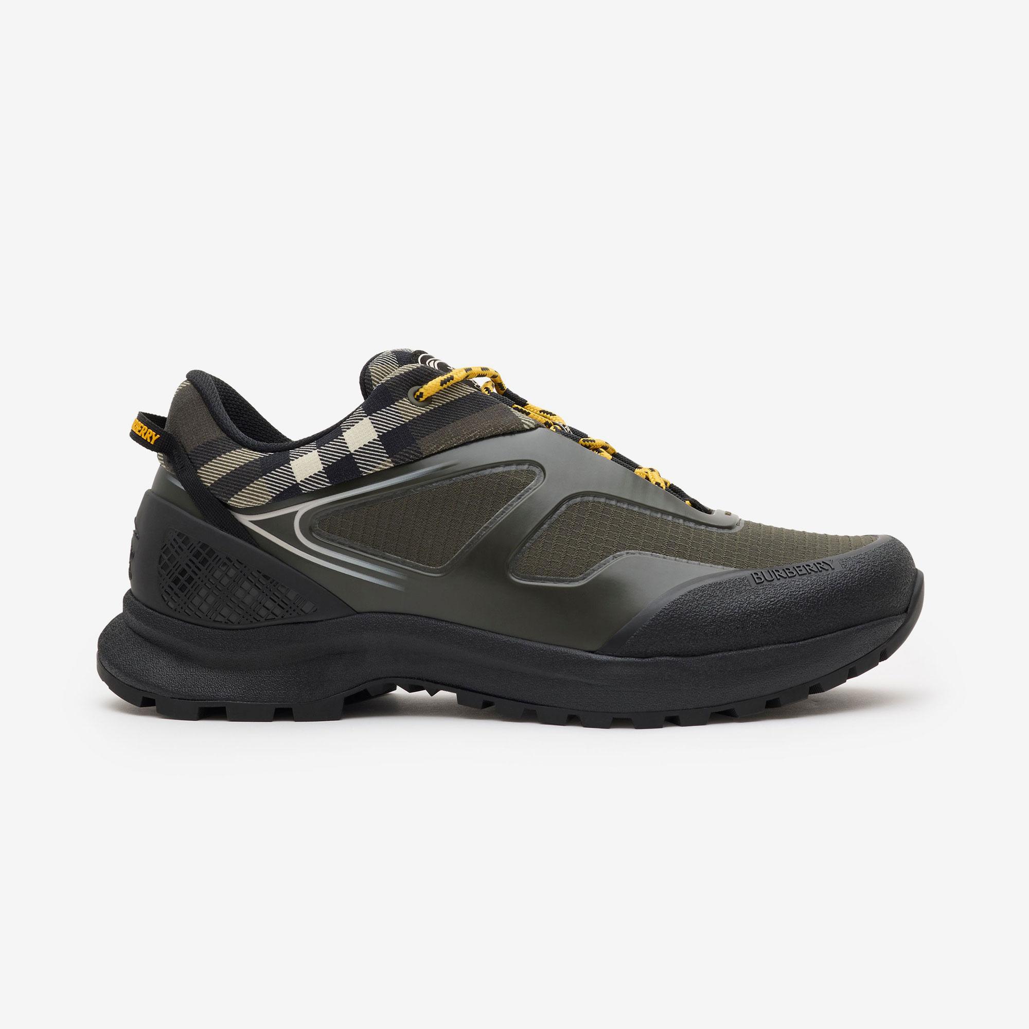 Burberry Check And Mesh Discover Erkek Haki Sneaker