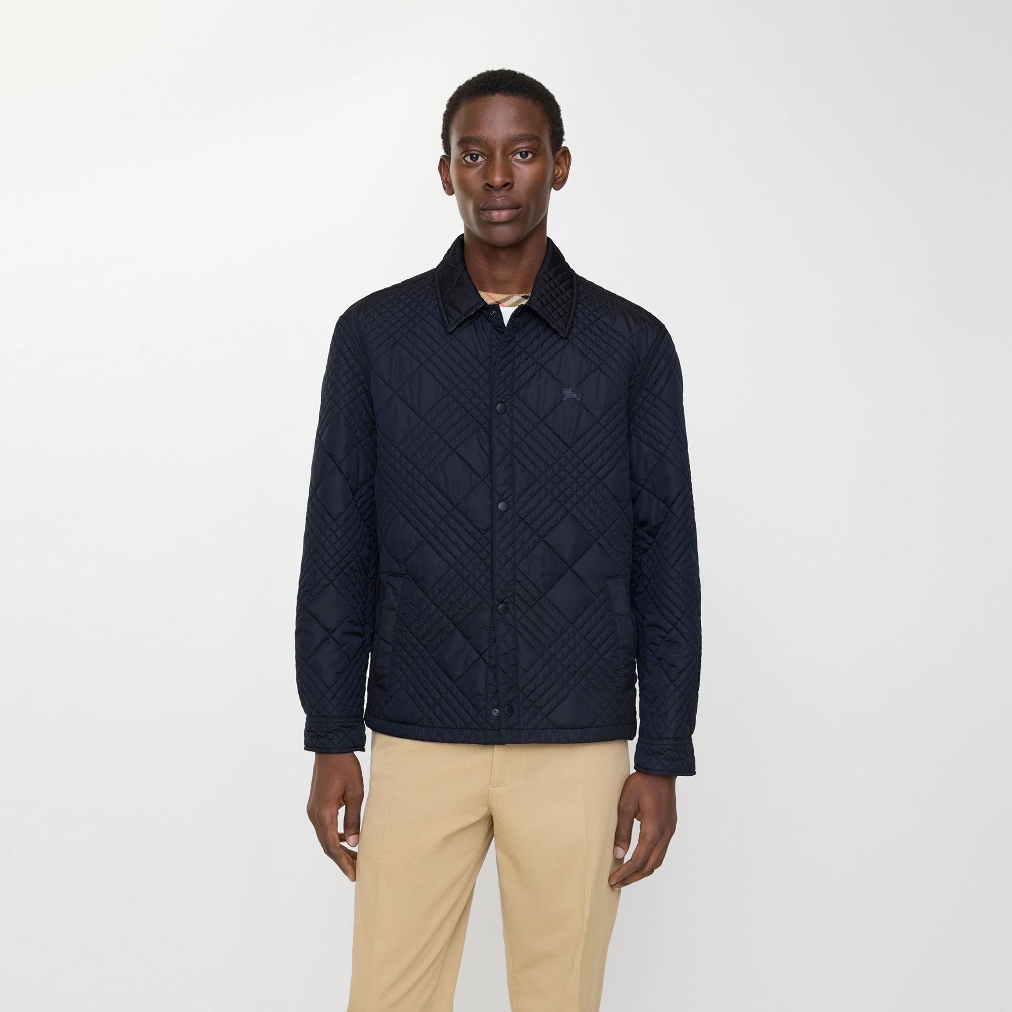 Burberry Erkek Lacivert Mont