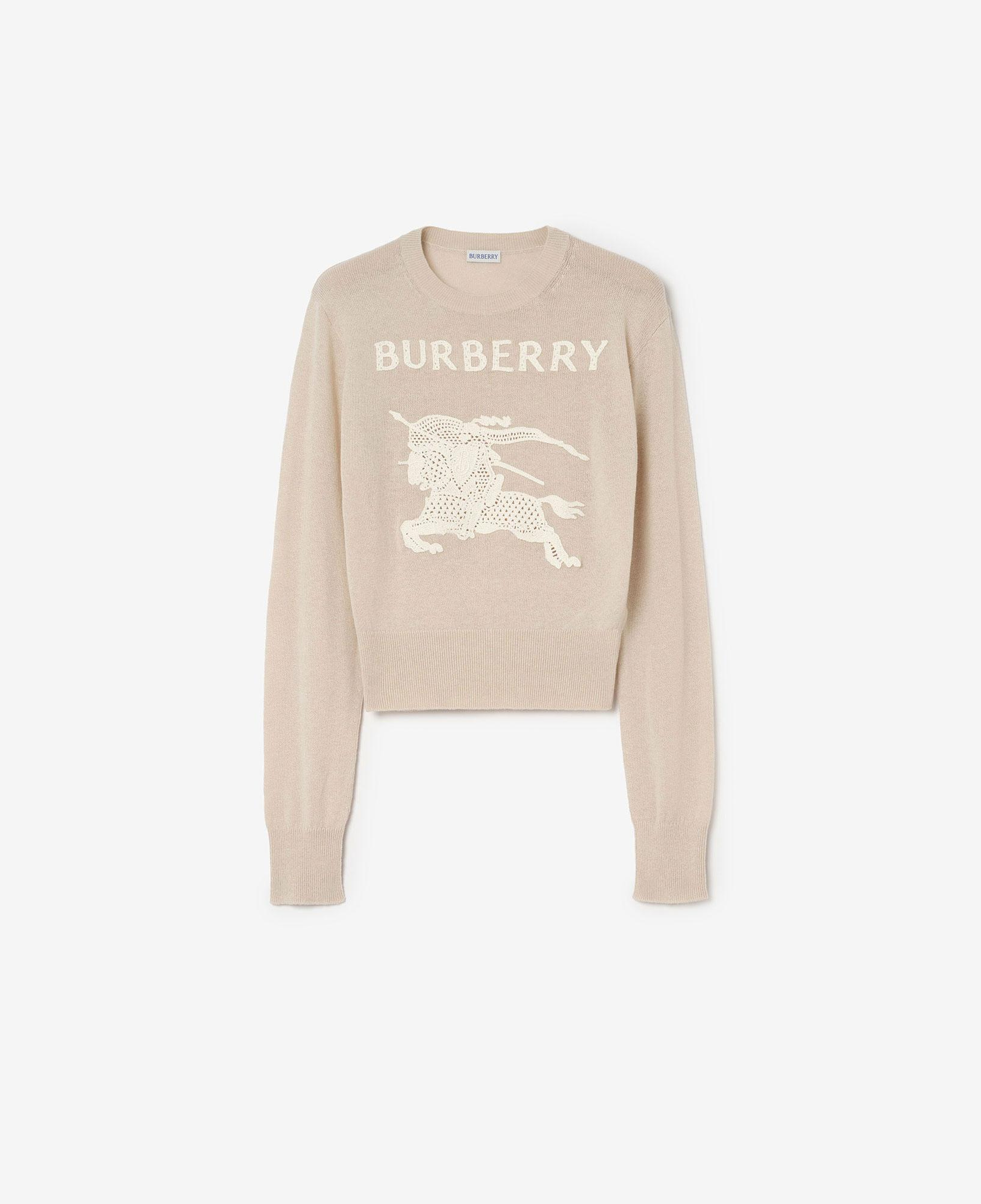 Burberry Ekd Cotton Wool Kadın Bej Trıko