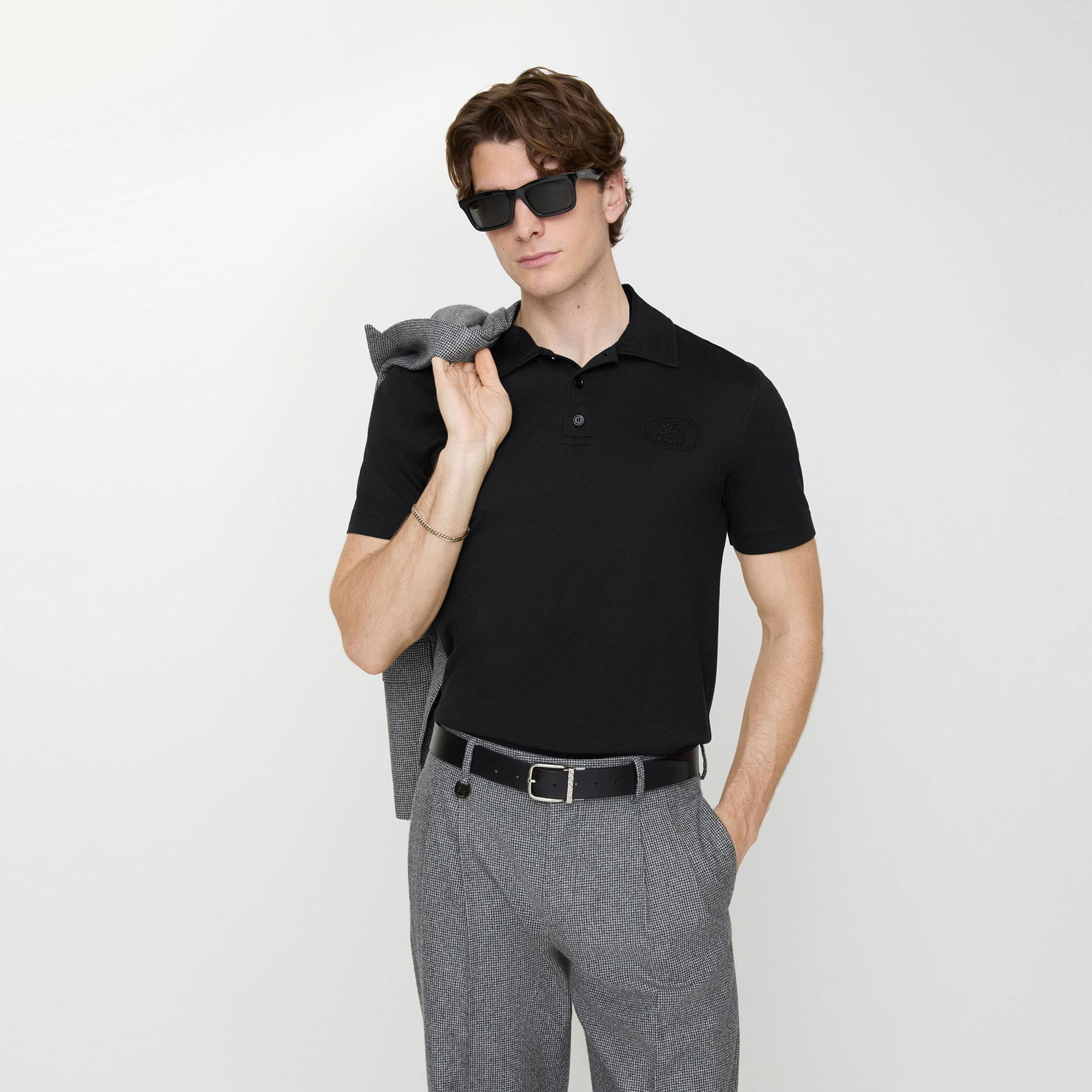 Burberry Erkek Siyah Polo