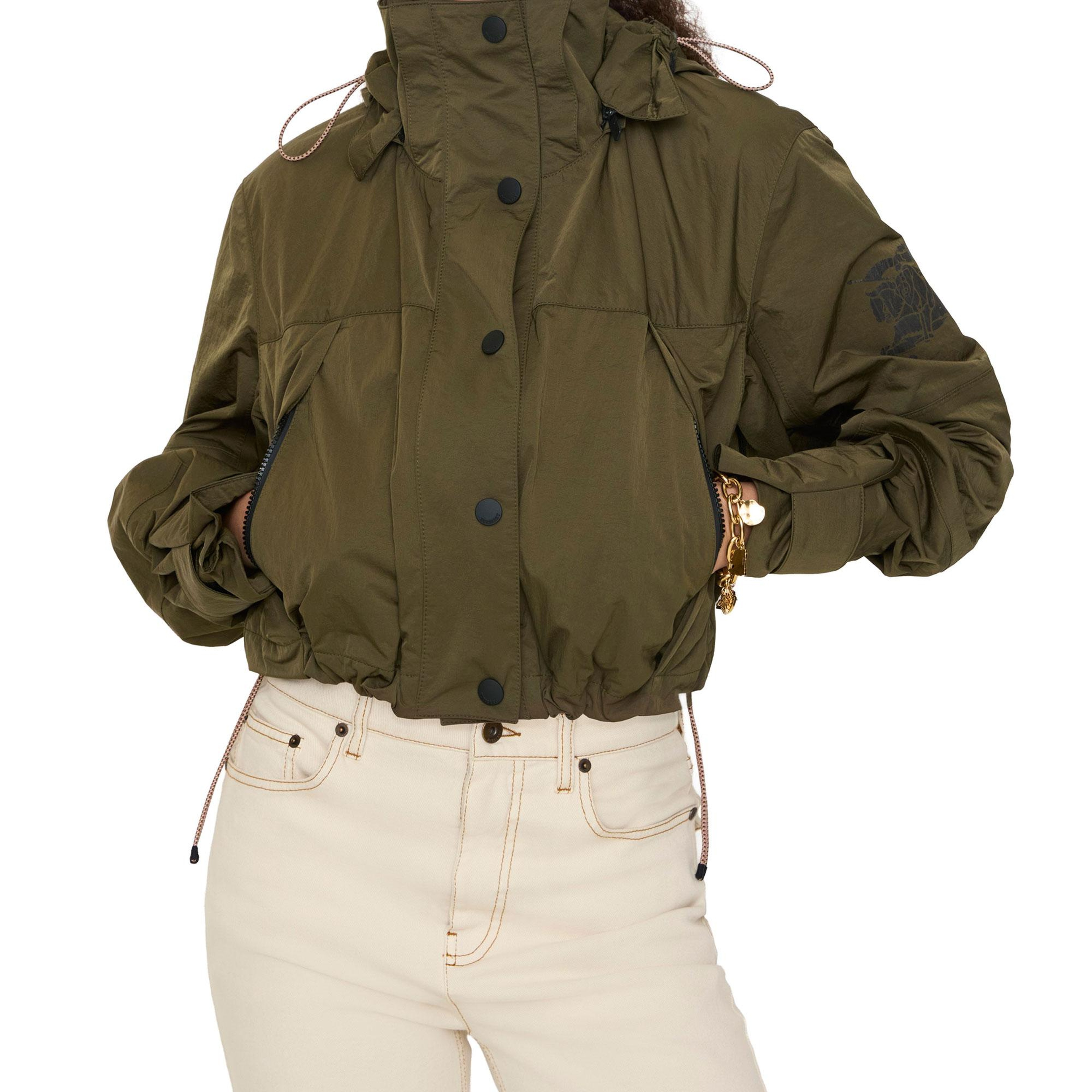 Burberry Cropped Nylon Norwood Kadın Haki Mont