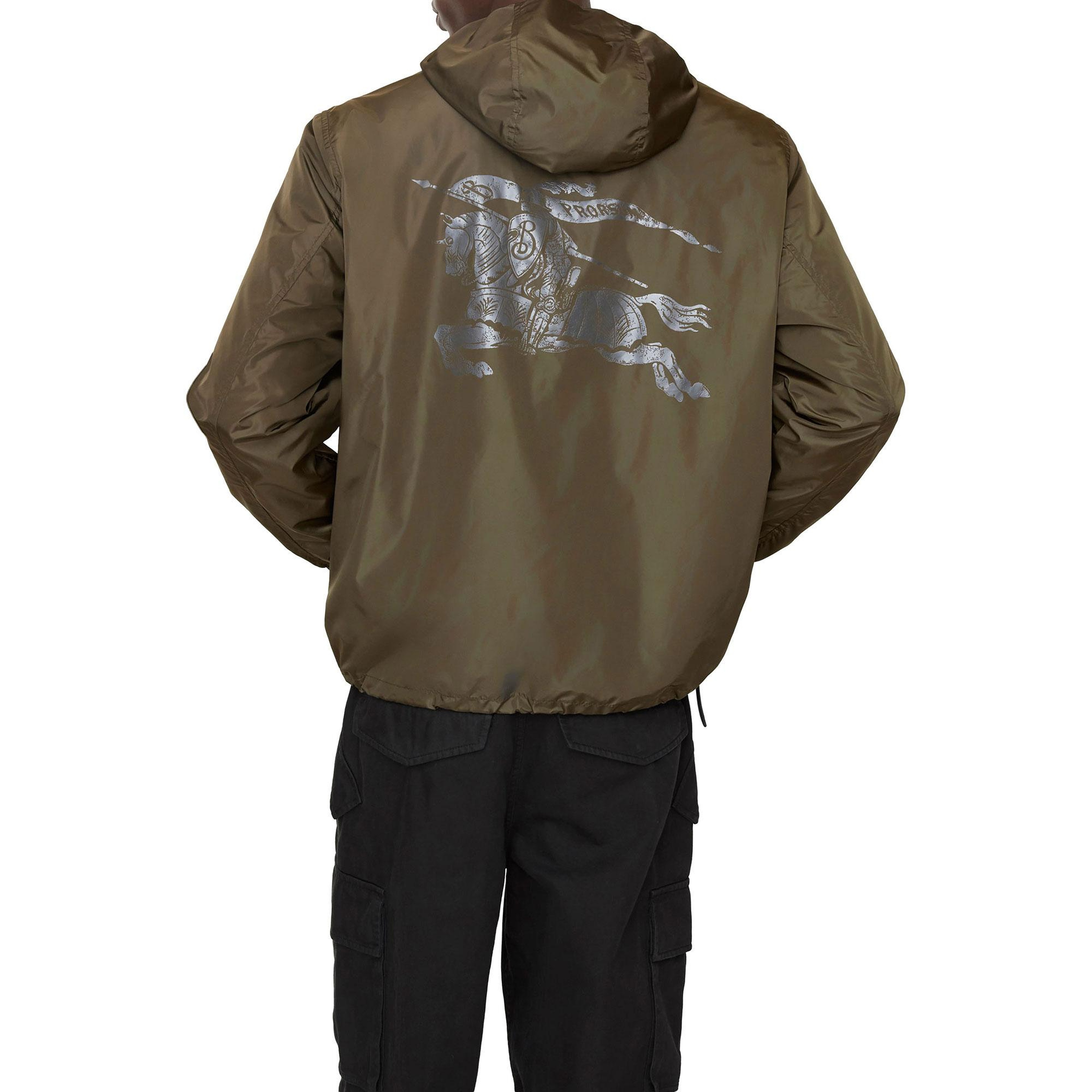 Burberry Ekd Nylon Hooded Erkek Haki Mont