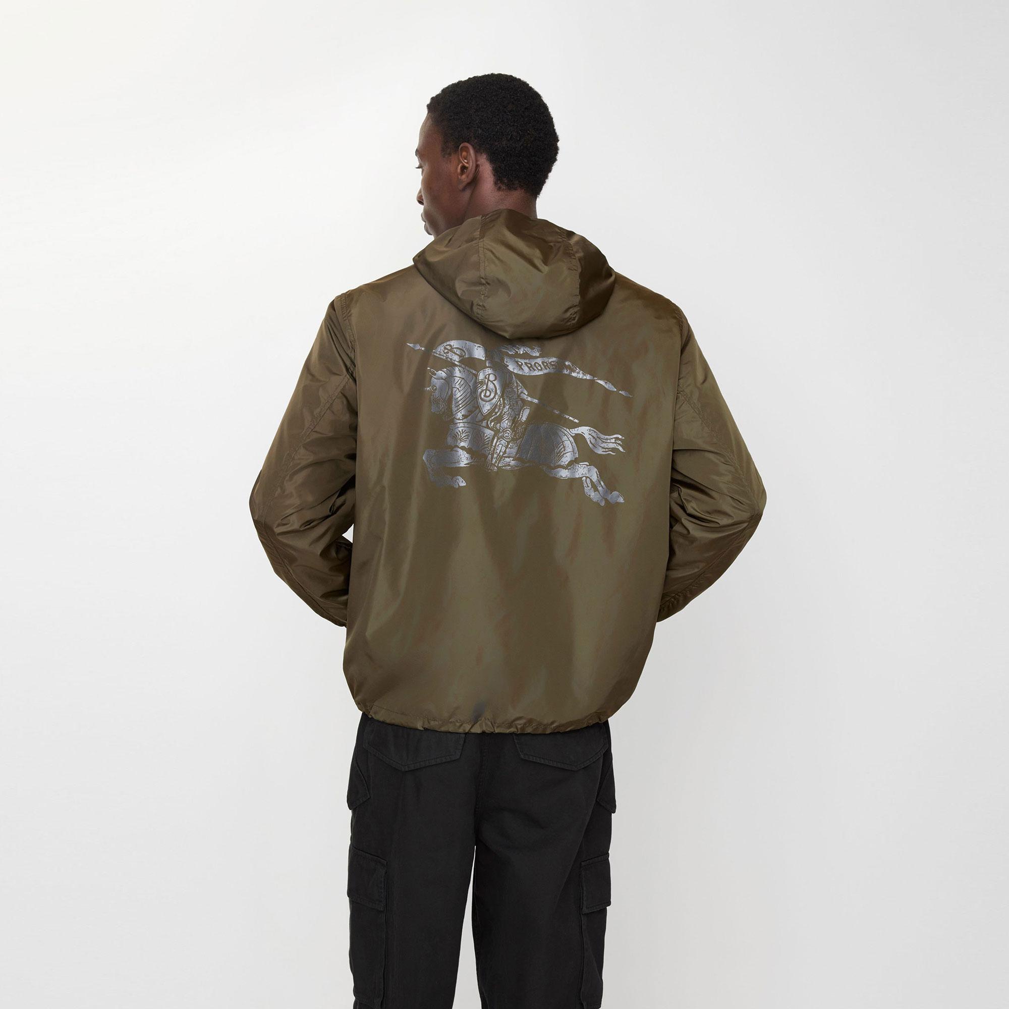 Burberry Ekd Nylon Hooded Erkek Haki Mont