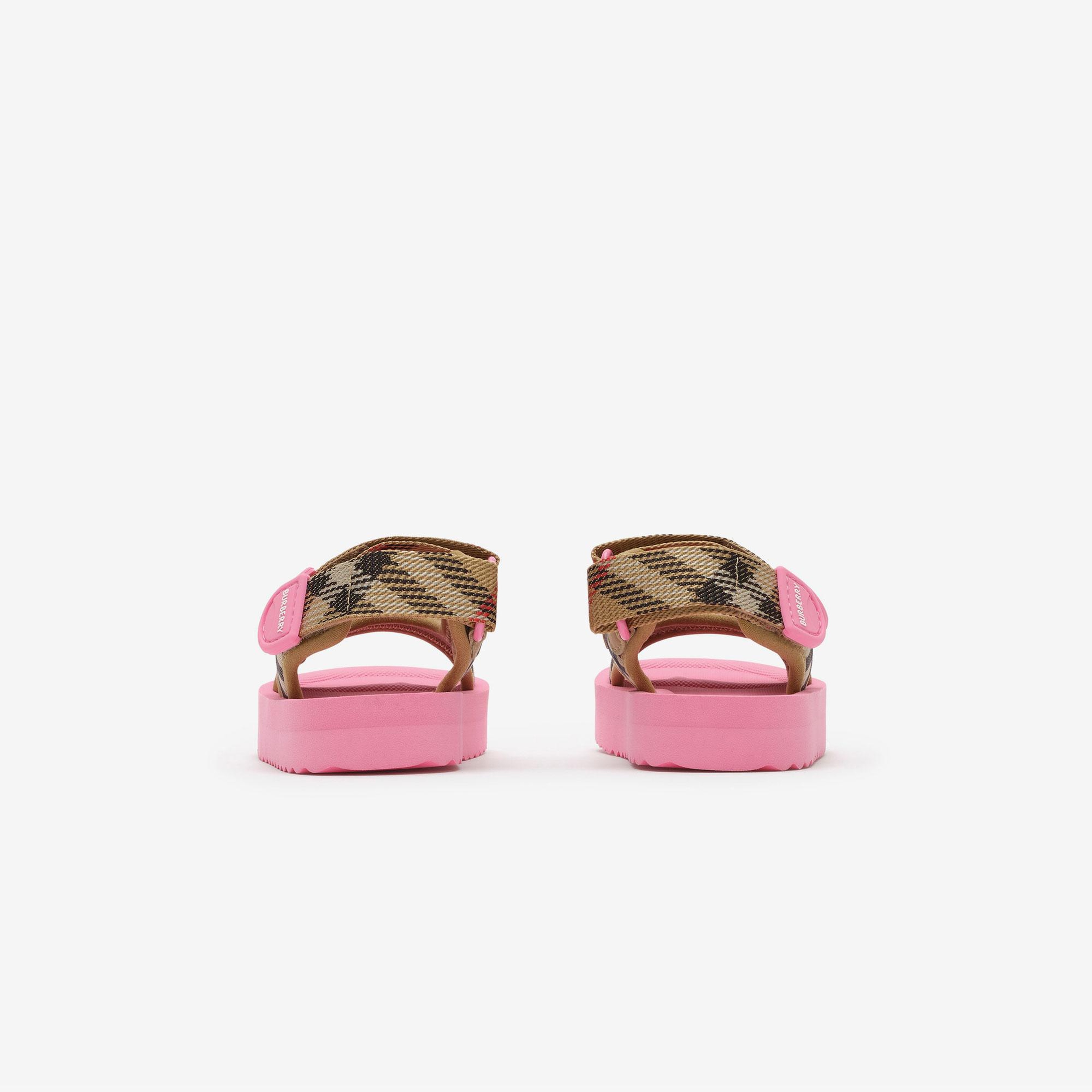 Burberry Check Çocuk Pembe Sandalet