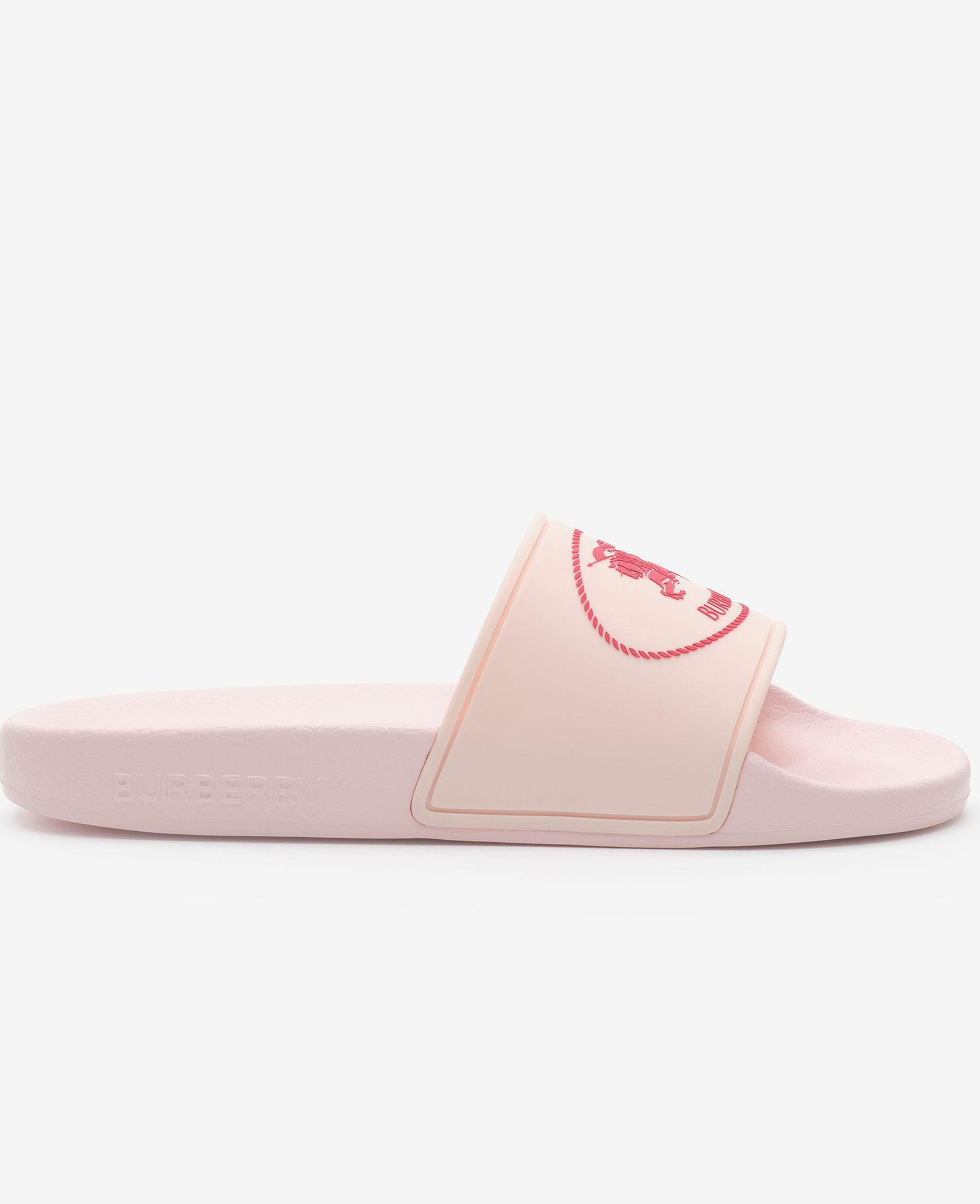Burberry Knight Stamp Çocuk Pembe Terlik
