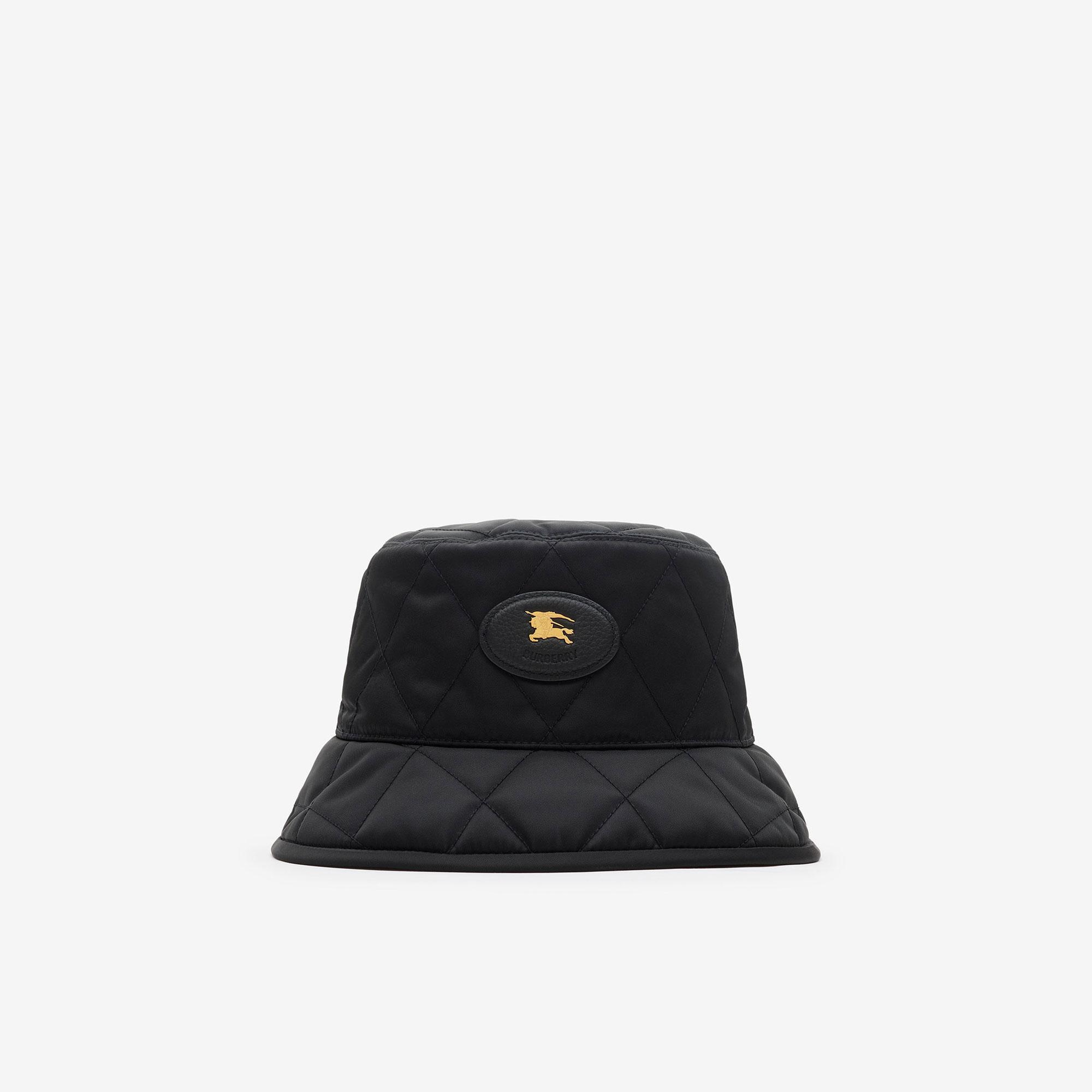 Burberry Quilted Horseshoe Bucket Erkek Siyah Şapka