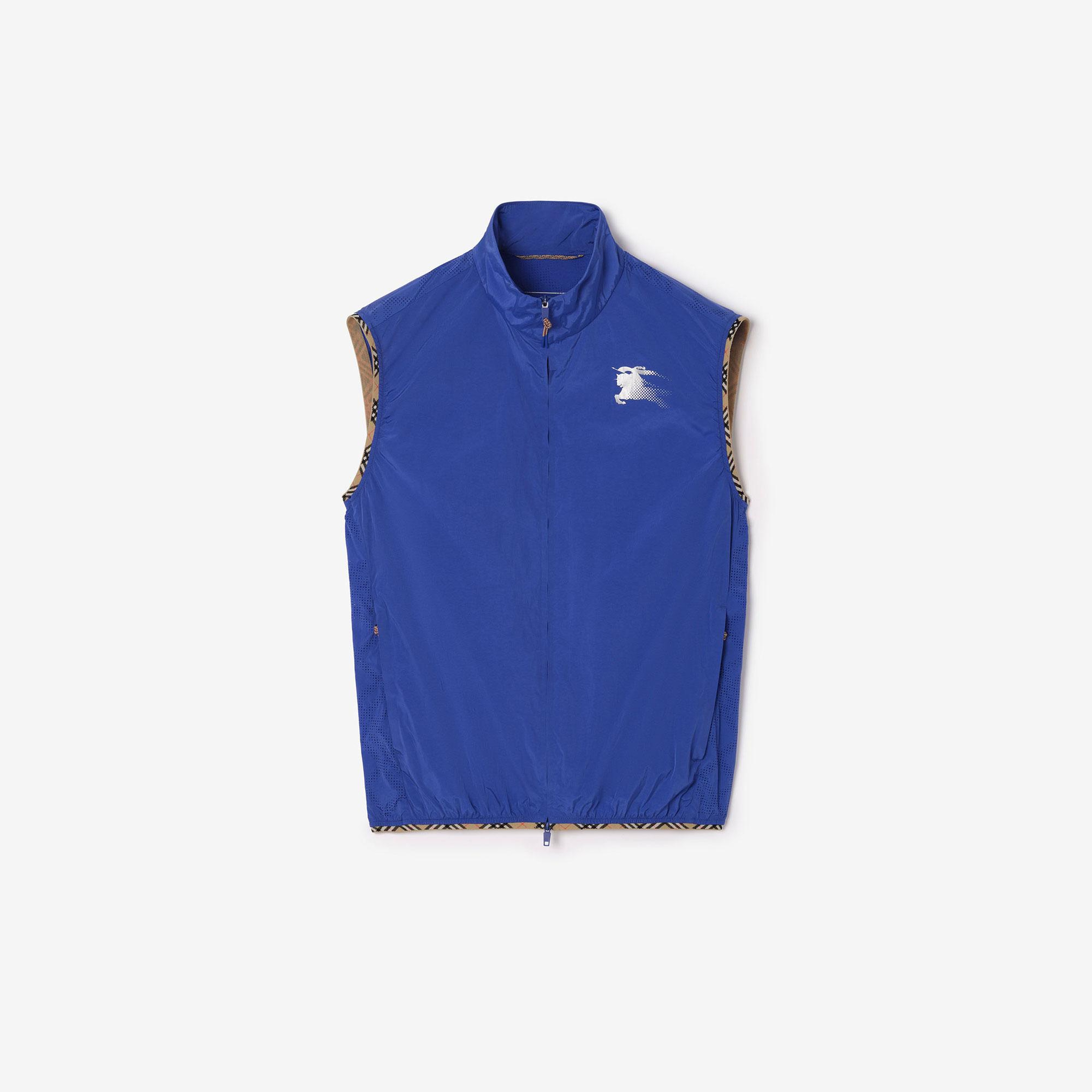 Burberry Nylon Gilet Erkek Lacivert Yelek