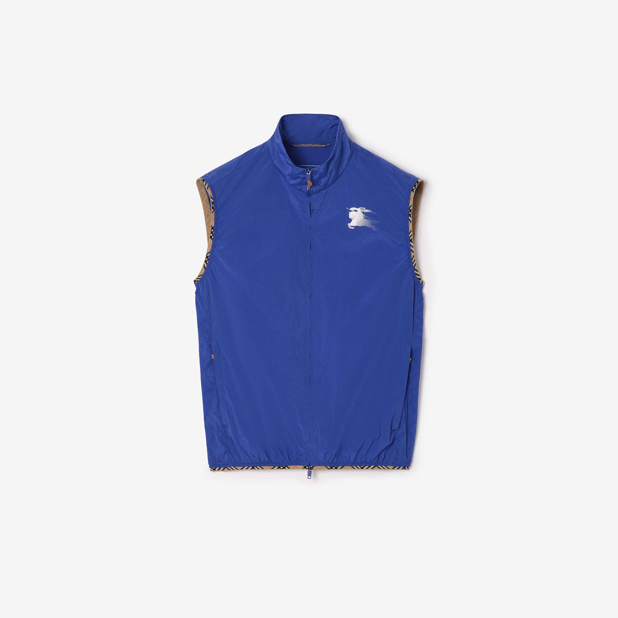 Burberry Nylon Gilet Erkek Lacivert Yelek