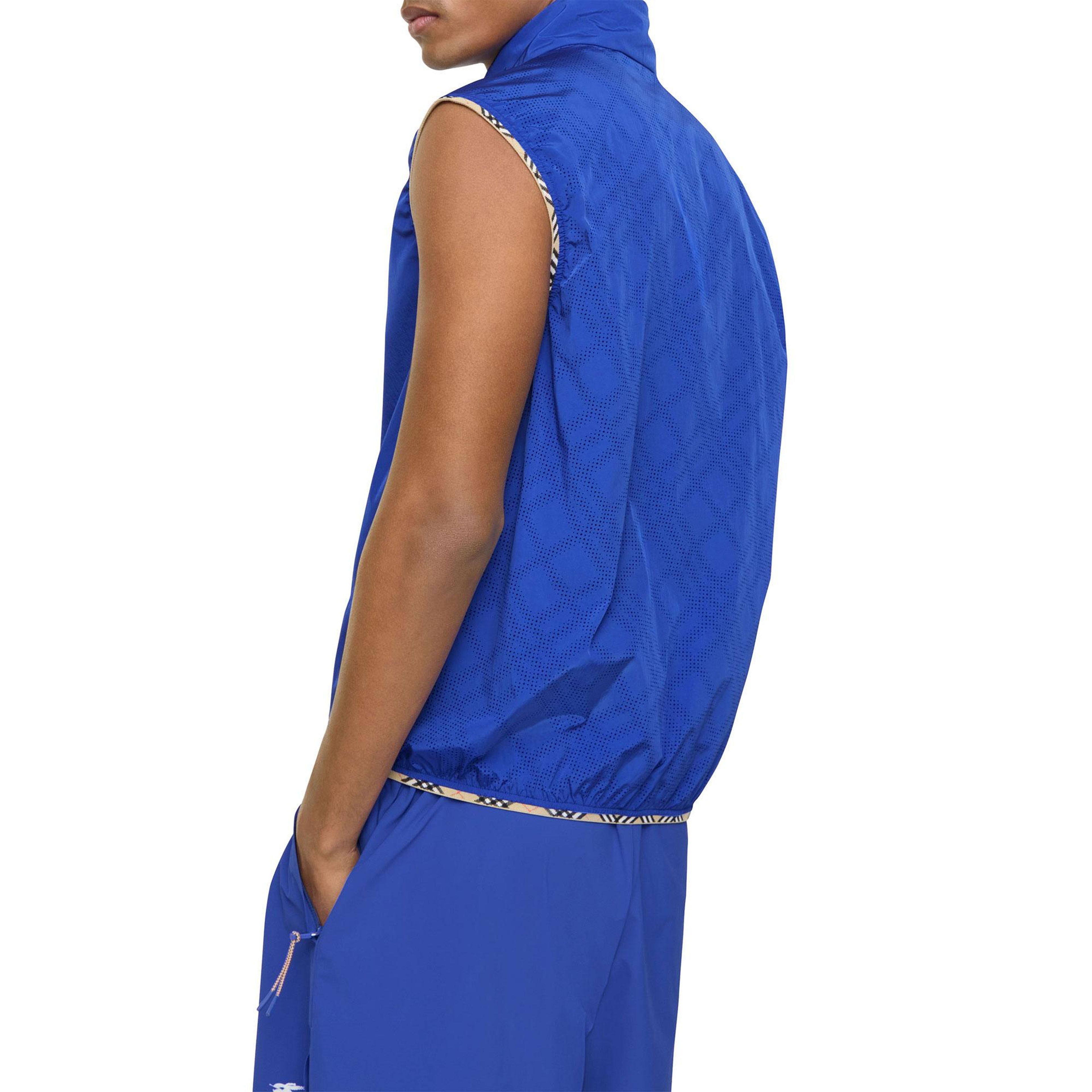 Burberry Nylon Gilet Erkek Lacivert Yelek